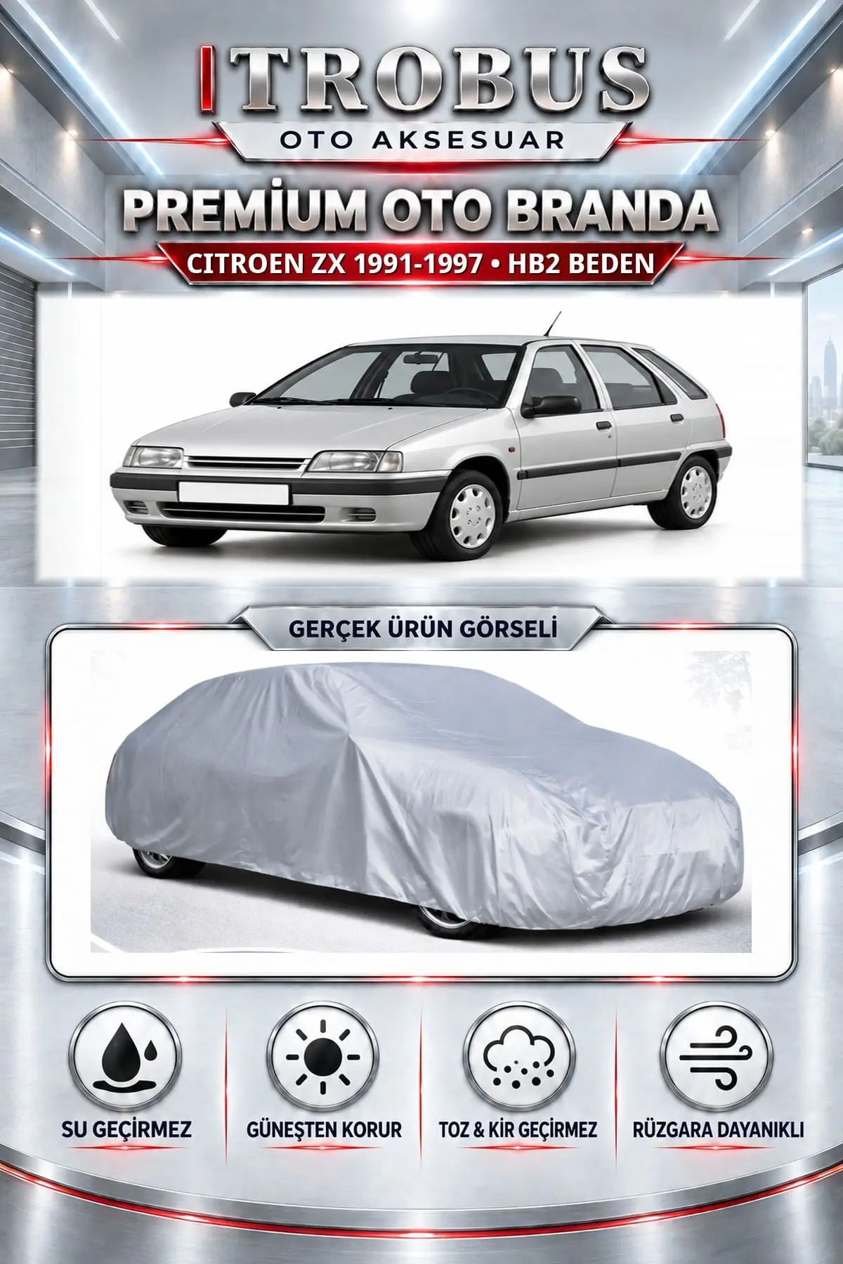 Citroen ZX 1991-1997 Uyumlu Premium Oto Branda – HB2 Beden