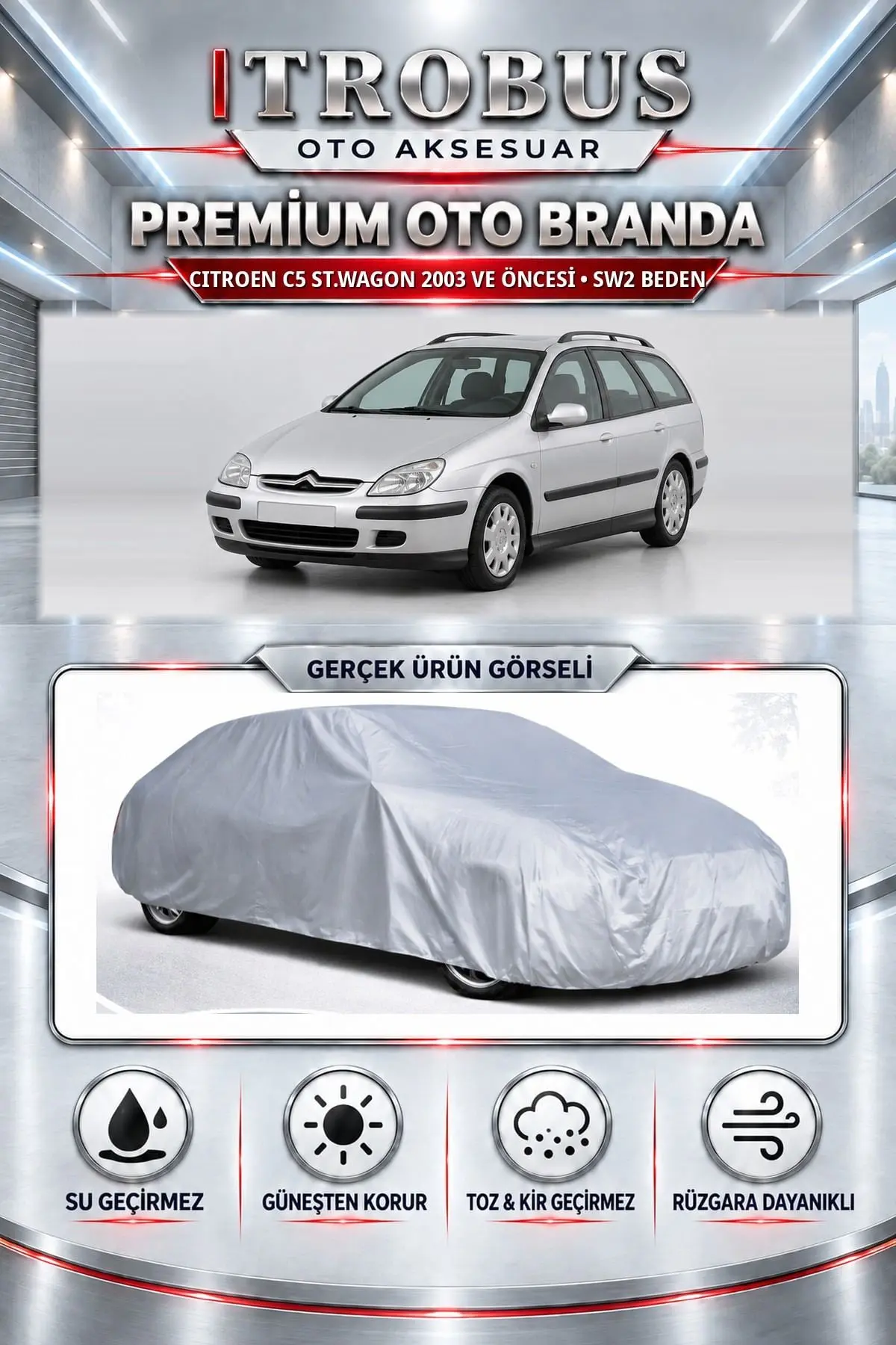Citroen C5 St.wagon 2003 ve Öncesi Uyumlu Premium Oto Branda – SW2 Beden