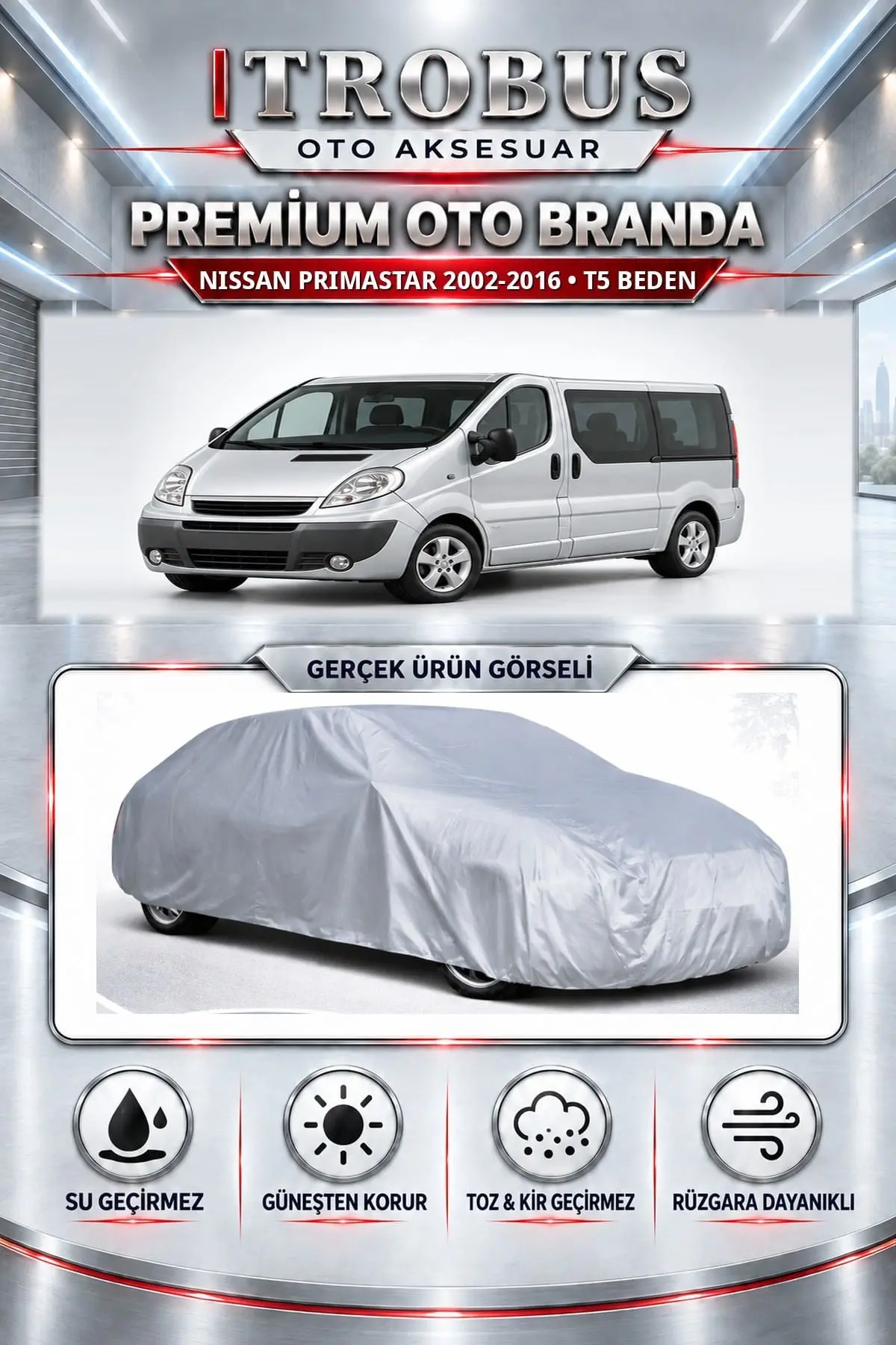 Nissan Primastar 2002-2016 Uyumlu Premium Oto Branda – T5 Beden