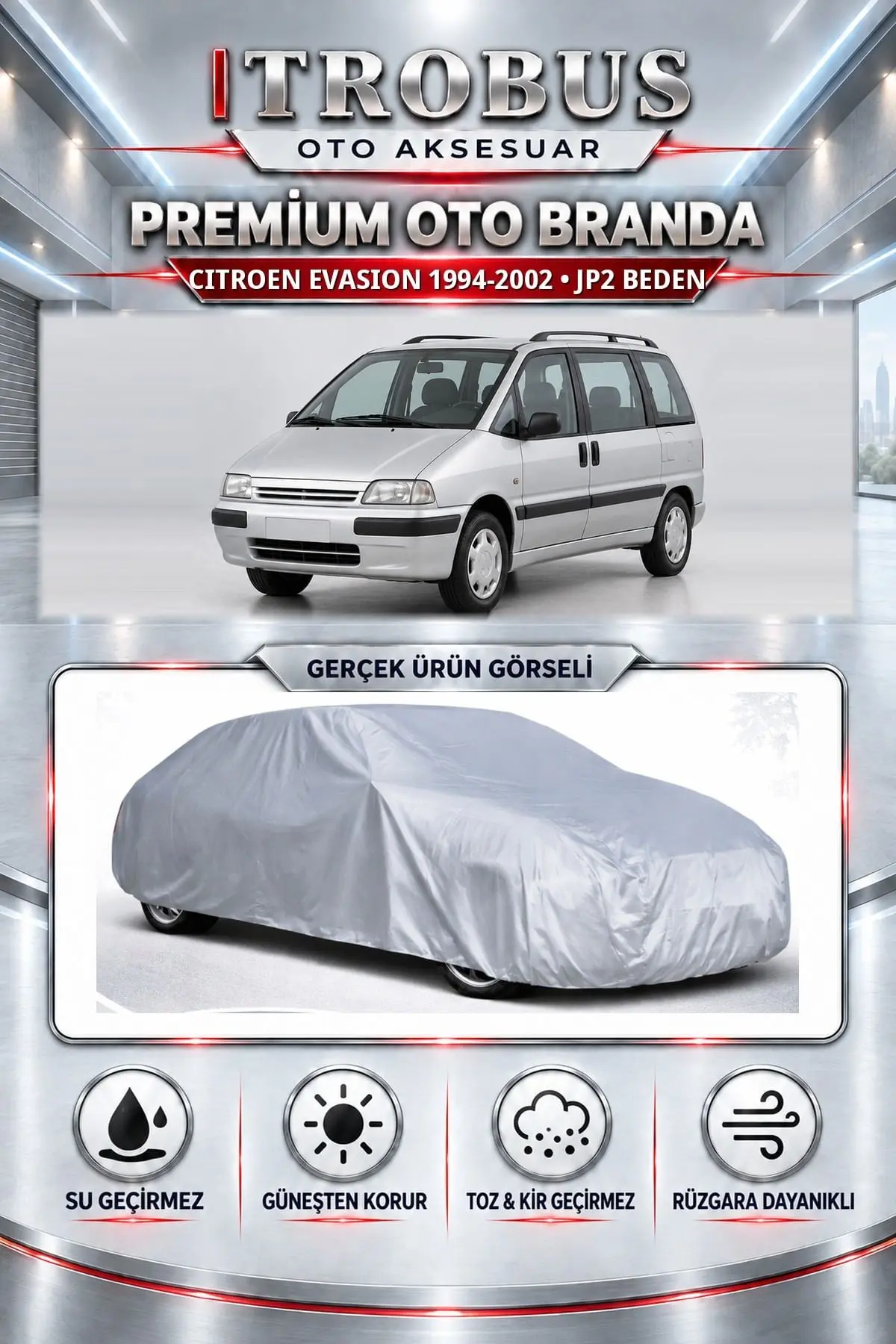Citroen Evasion 1994-2002 Uyumlu Premium Oto Branda – JP2 Beden