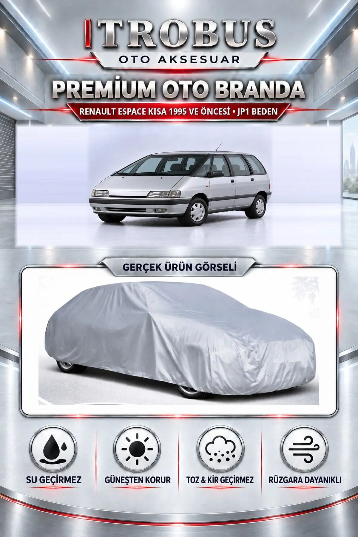 Renault Espace kısa 1995 ve Öncesi Uyumlu Premium Oto Branda – JP1 Beden