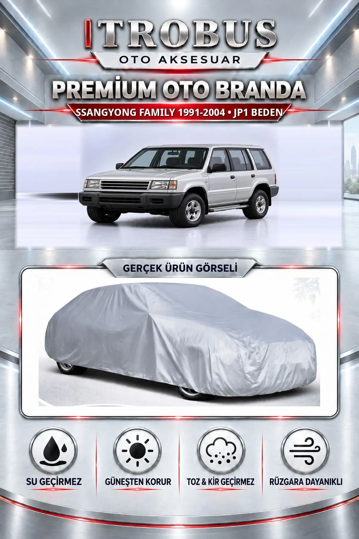 Ssangyong Family 1991-2004 Uyumlu Premium Oto Branda – JP1 Beden