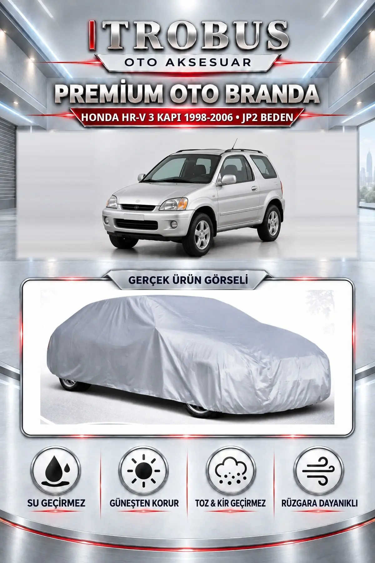Honda Hr-v 3 kapı 1998-2006 Uyumlu Premium Oto Branda – JP2 Beden