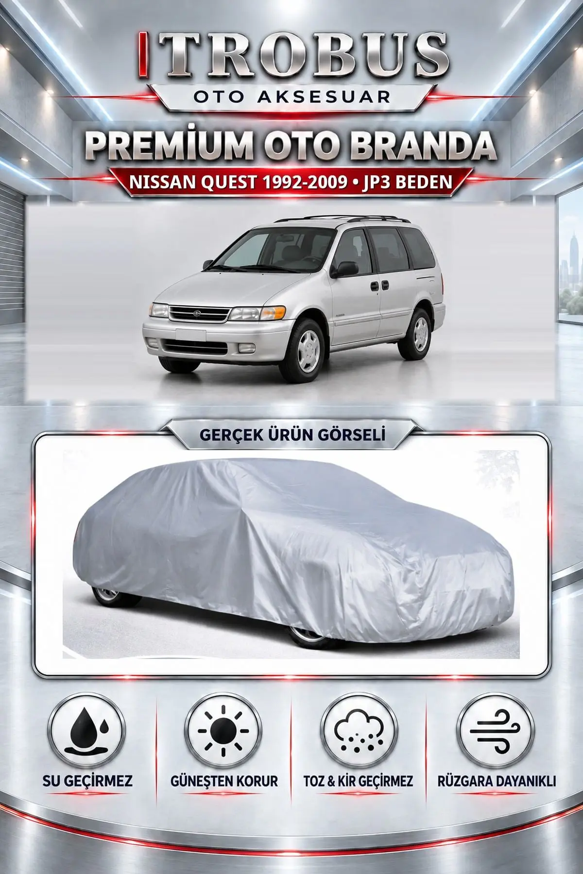 Nissan Quest 1992-2009 Uyumlu Premium Oto Branda – JP3 Beden
