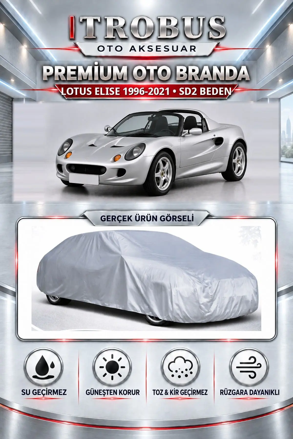 Lotus Elise 1996-2021 Uyumlu Premium Oto Branda – SD2 Beden