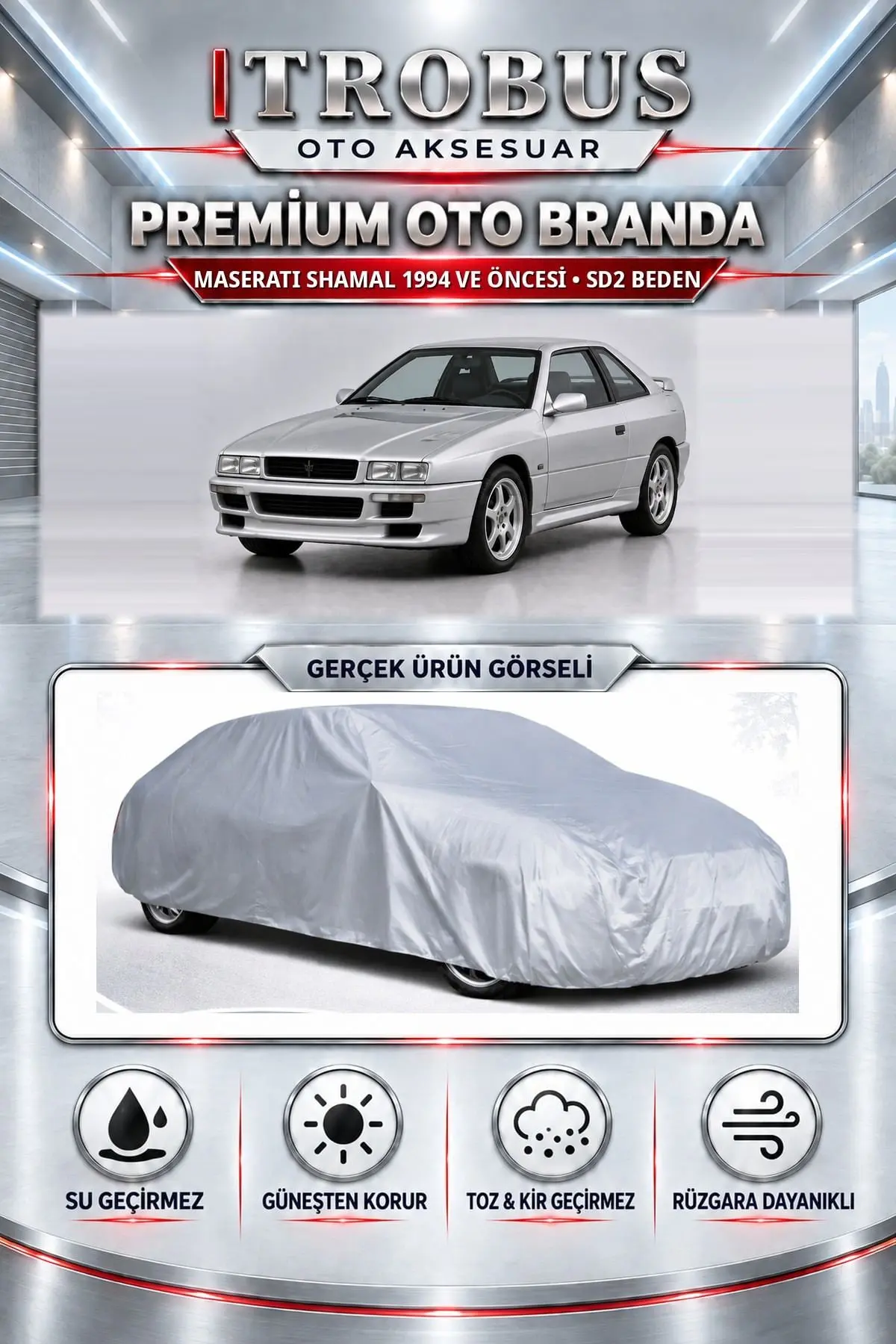Maserati Shamal 1994 ve Öncesi Uyumlu Premium Oto Branda – SD2 Beden