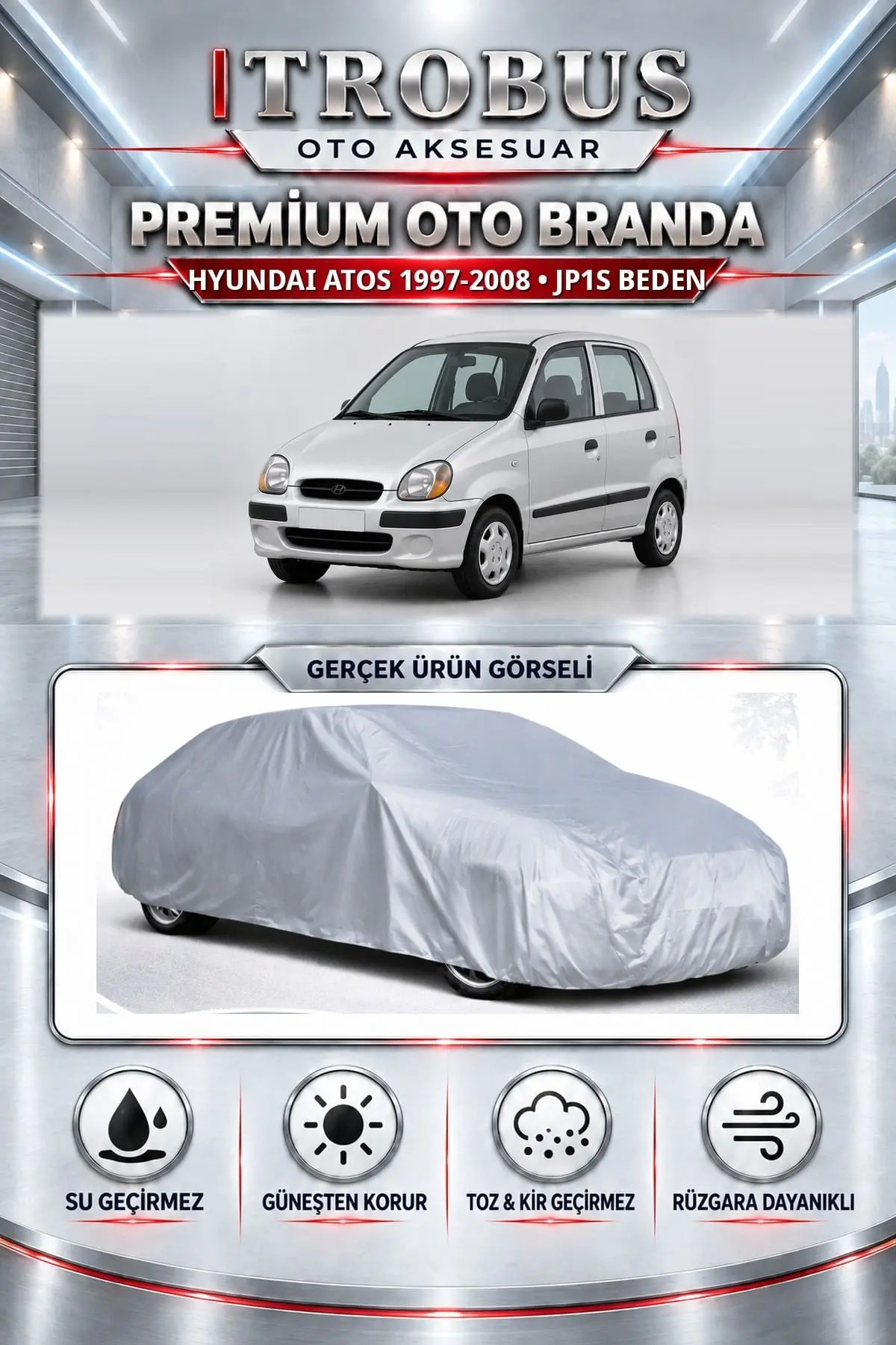 Hyundai Atos 1997-2008 Uyumlu Premium Oto Branda – JP1S Beden