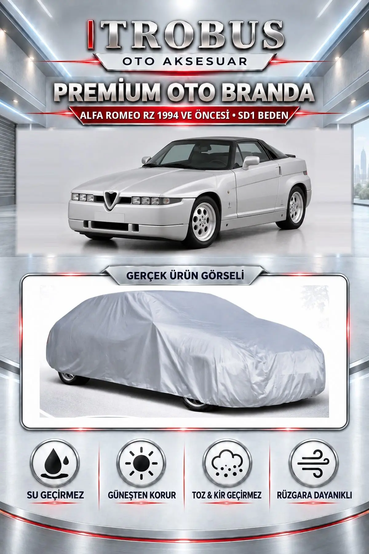 Alfa Romeo RZ 1994 ve Öncesi Uyumlu Premium Oto Branda – SD1 Beden