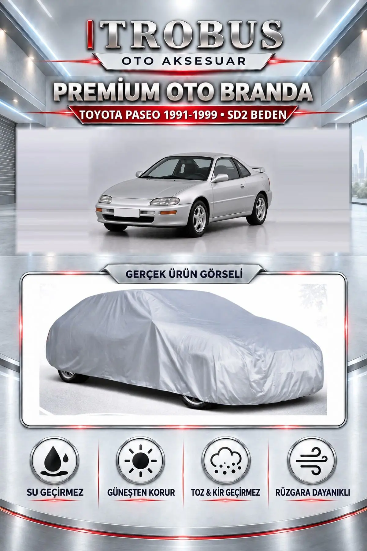 Toyota Paseo 1991-1999 Uyumlu Premium Oto Branda – SD2 Beden