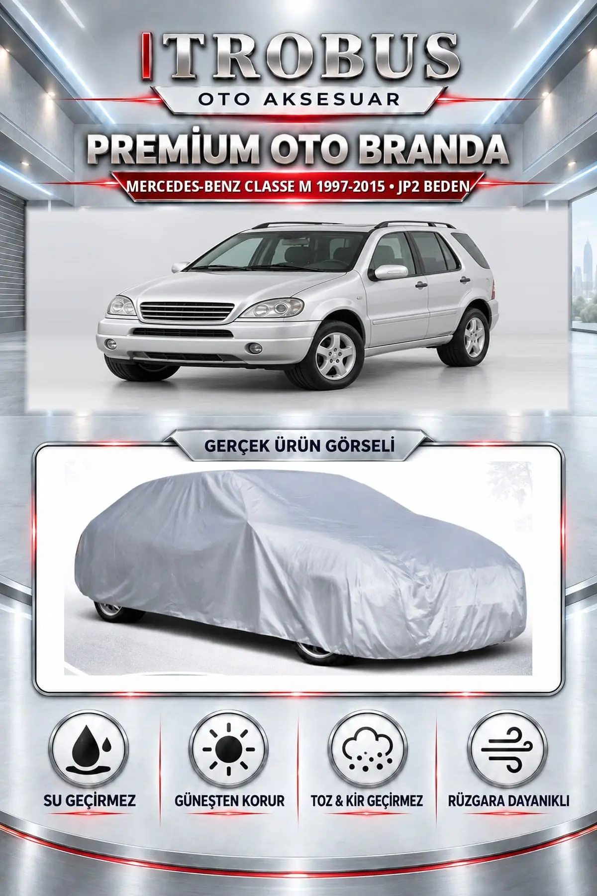 Mercedes-Benz Classe M 1997-2015 Uyumlu Premium Oto Branda – JP2 Beden