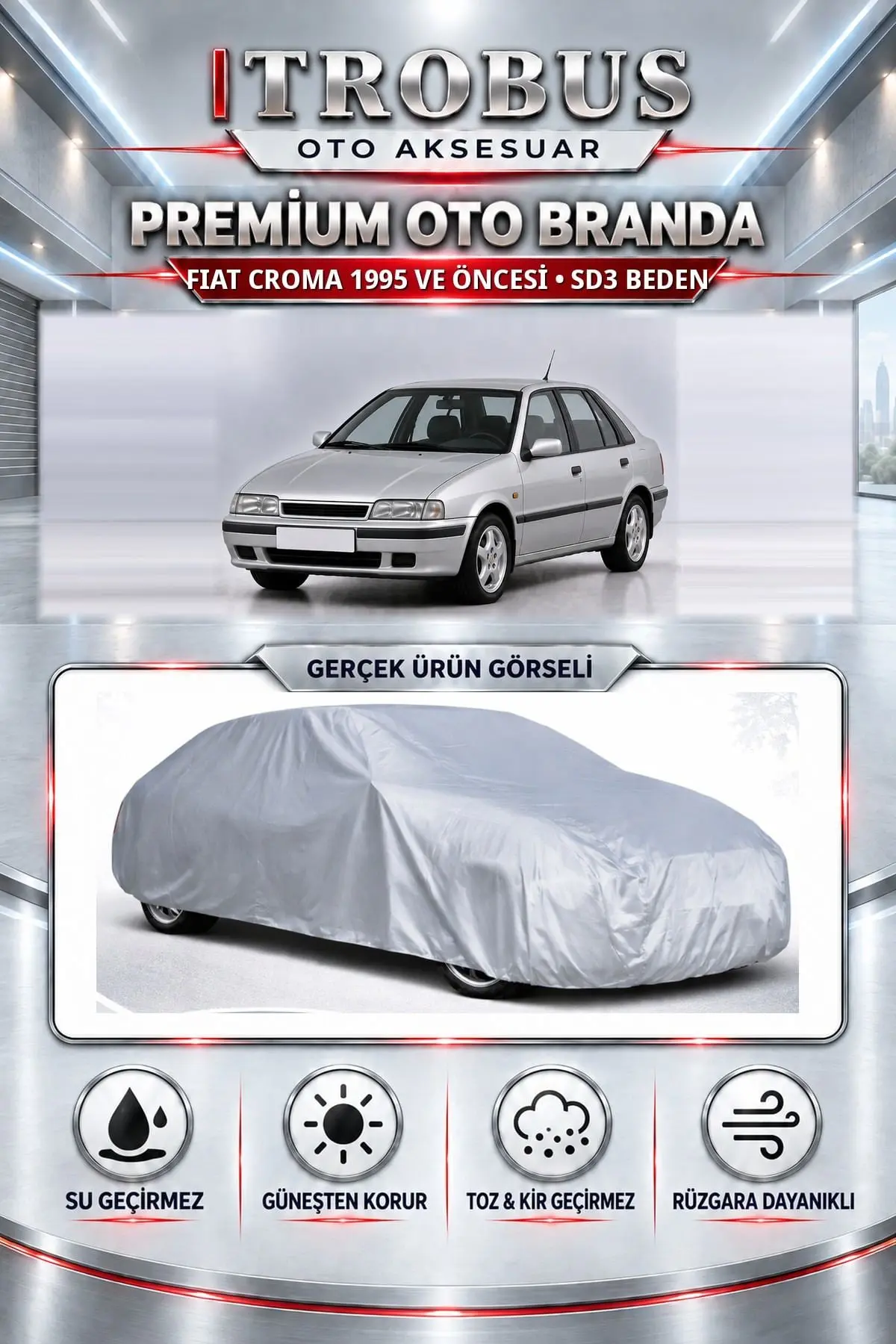 Fiat Croma 1995 ve Öncesi Uyumlu Premium Oto Branda – SD3 Beden