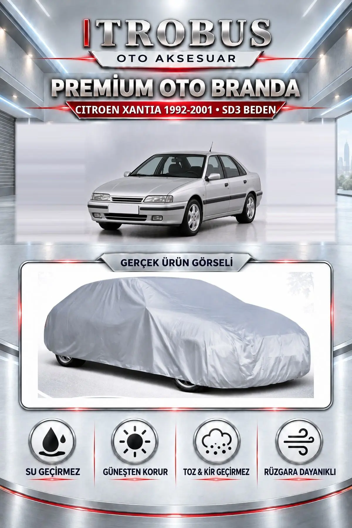Citroen Xantia 1992-2001 Uyumlu Premium Oto Branda – SD3 Beden