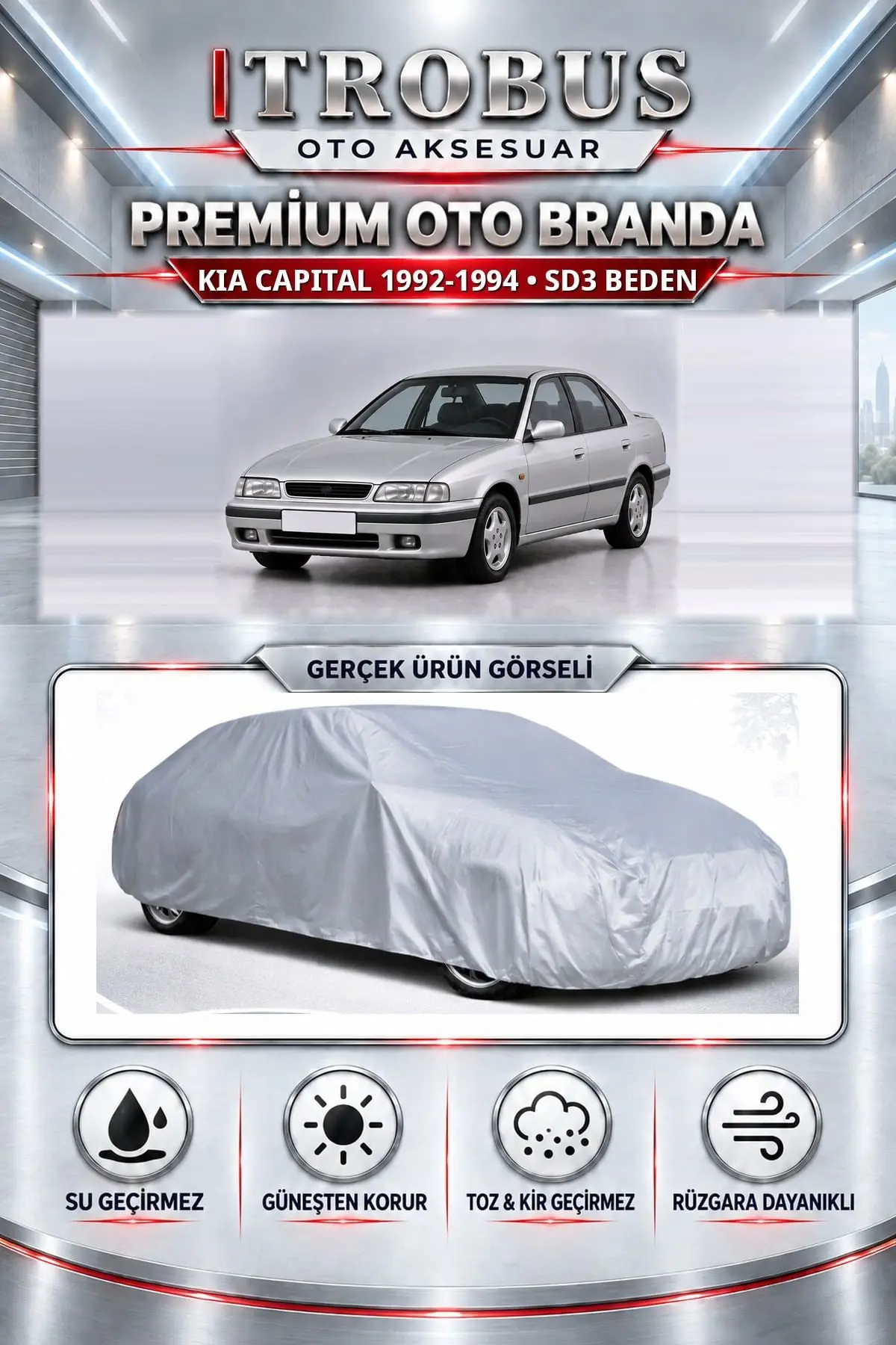 KIA Capital 1992-1994 Uyumlu Premium Oto Branda – SD3 Beden