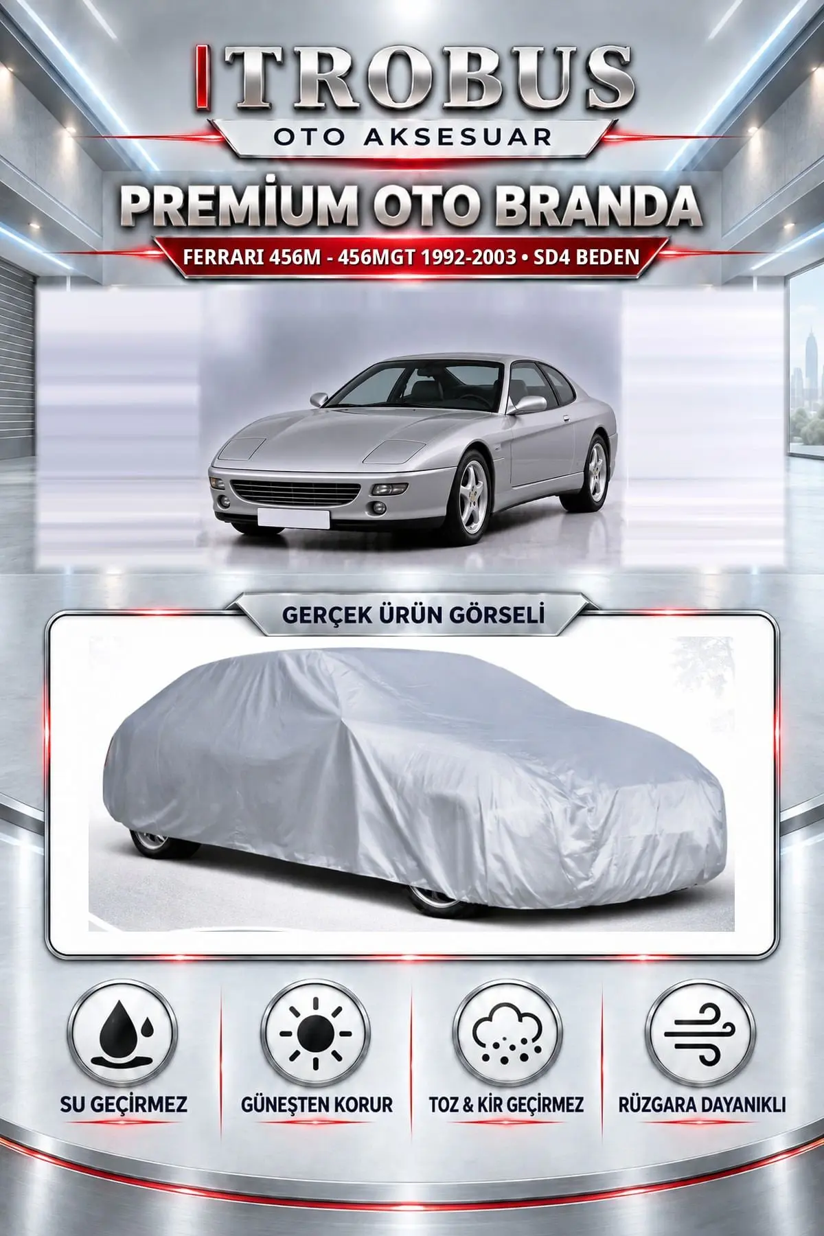 Ferrari 456M - 456MGT 1992-2003 Uyumlu Premium Oto Branda – SD4 Beden