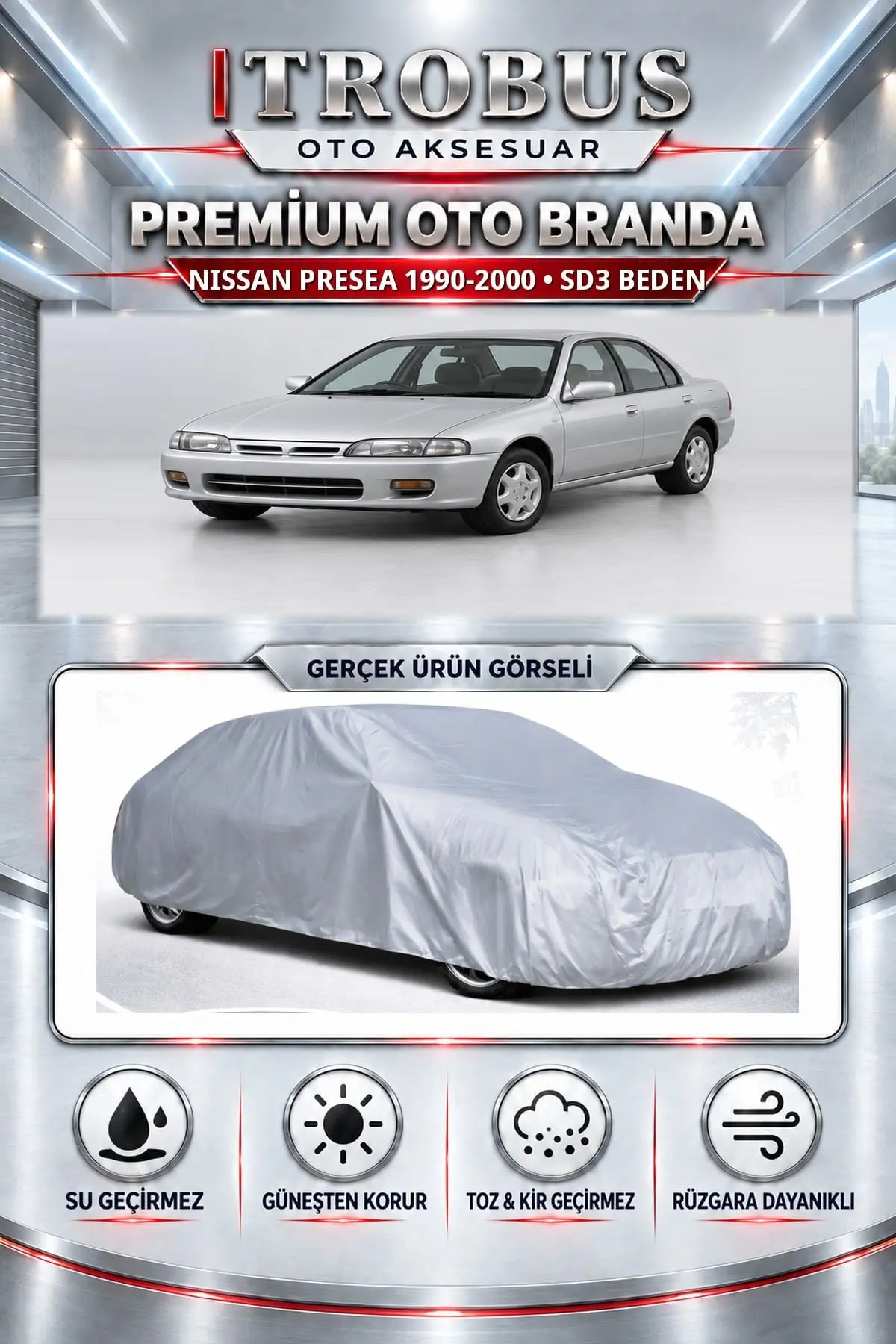 Nissan Presea 1990-2000 Uyumlu Premium Oto Branda – SD3 Beden