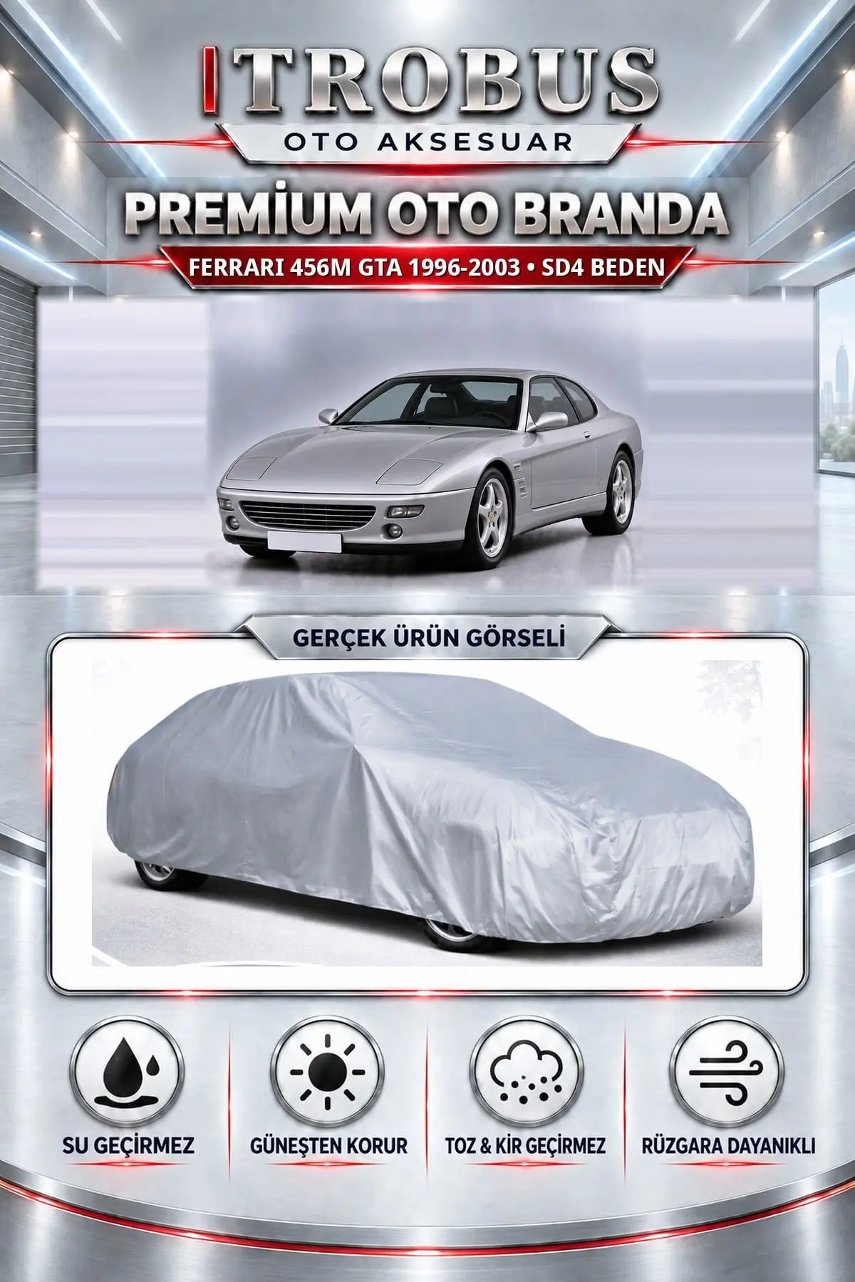 Ferrari 456M GTA 1996-2003 Uyumlu Premium Oto Branda – SD4 Beden