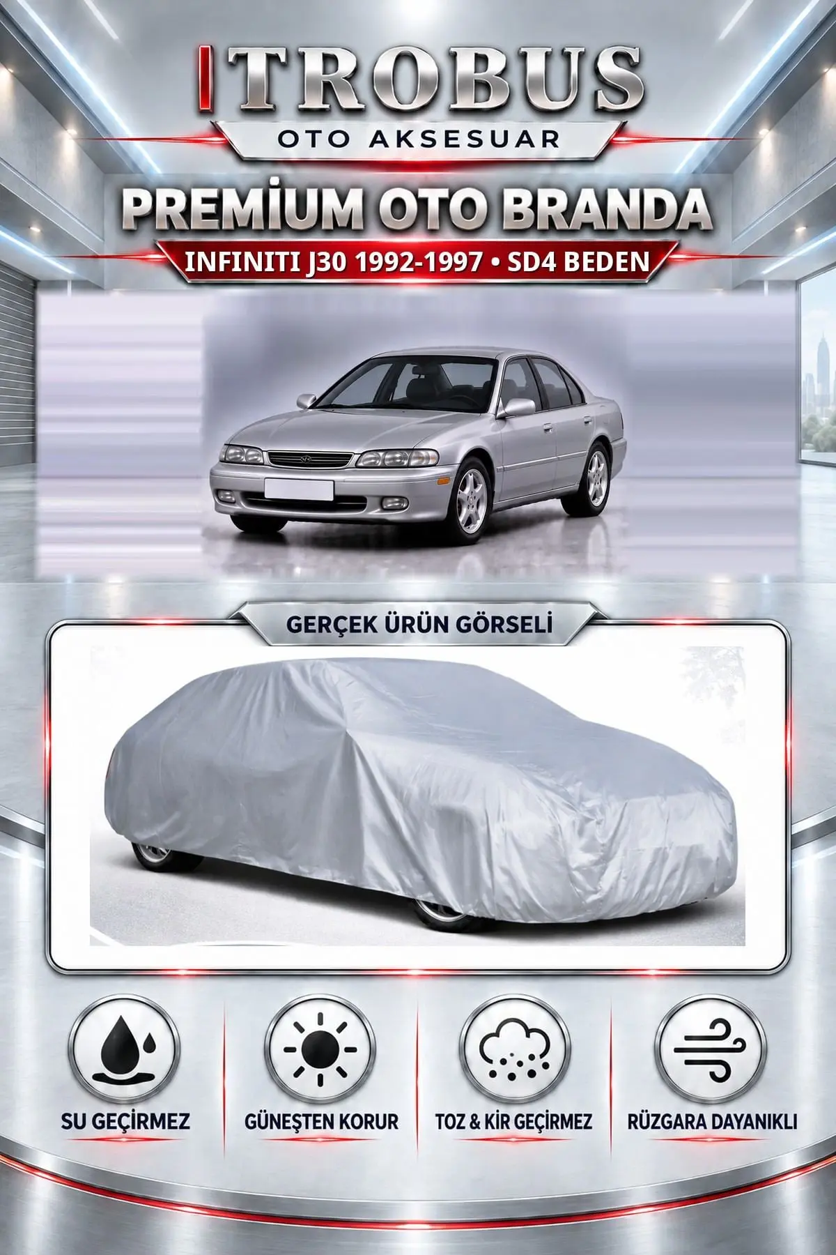 Infiniti J30 1992-1997 Uyumlu Premium Oto Branda – SD4 Beden