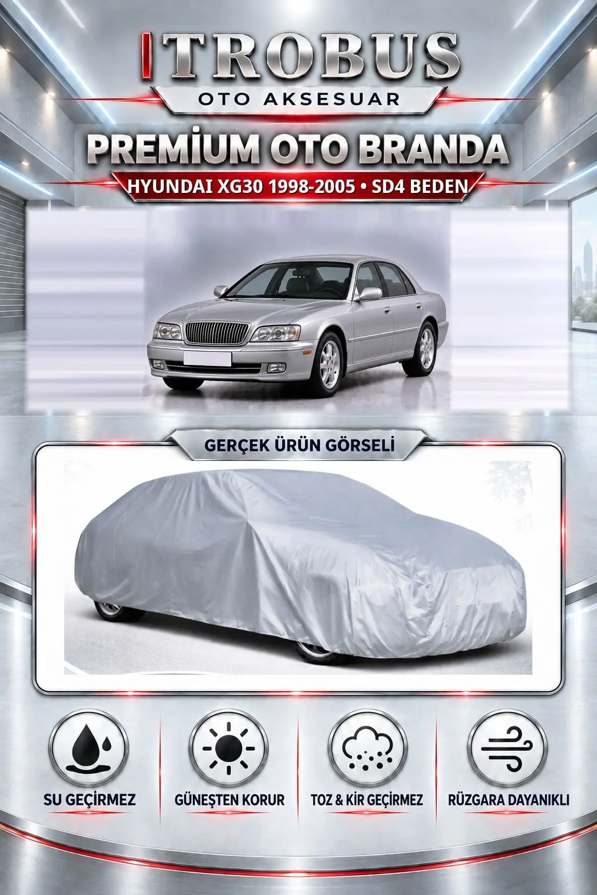 Hyundai XG30 1998-2005 Uyumlu Premium Oto Branda – SD4 Beden