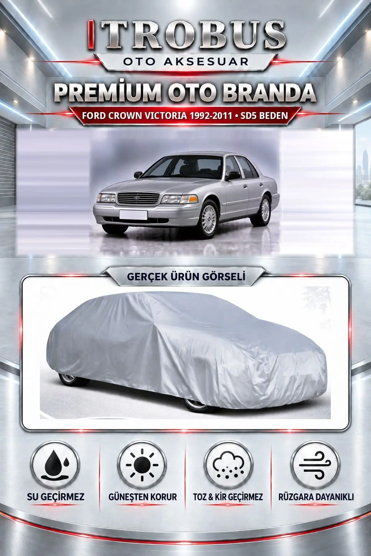 Ford Crown Victoria 1992-2011 Uyumlu Premium Oto Branda – SD5 Beden