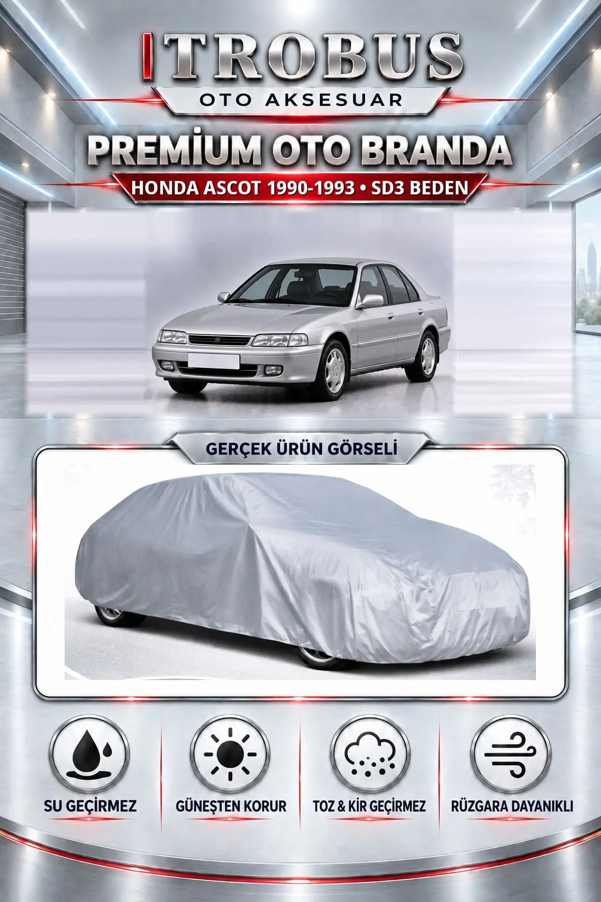Honda Ascot 1990-1993 Uyumlu Premium Oto Branda – SD3 Beden