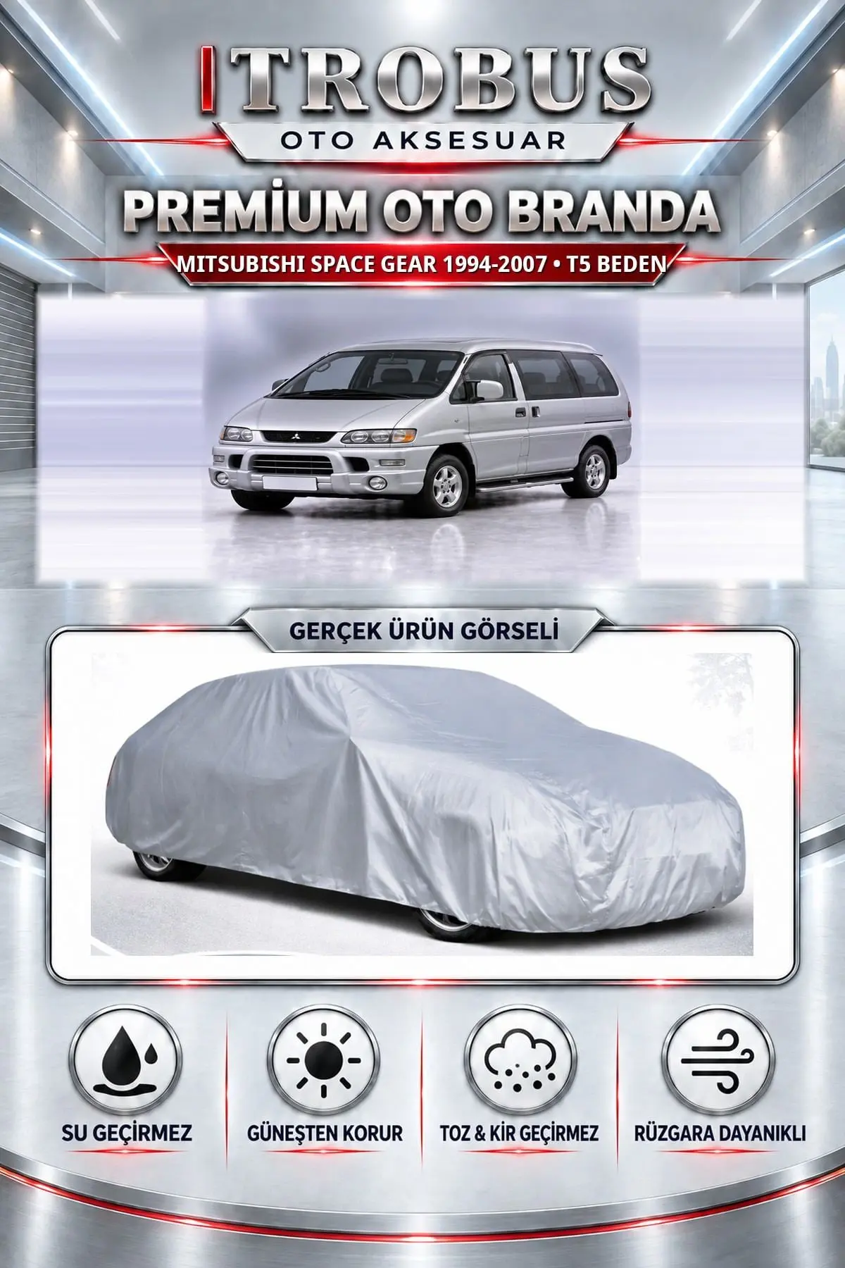 Mitsubishi Space Gear 1994-2007 Uyumlu Premium Oto Branda – T5 Beden