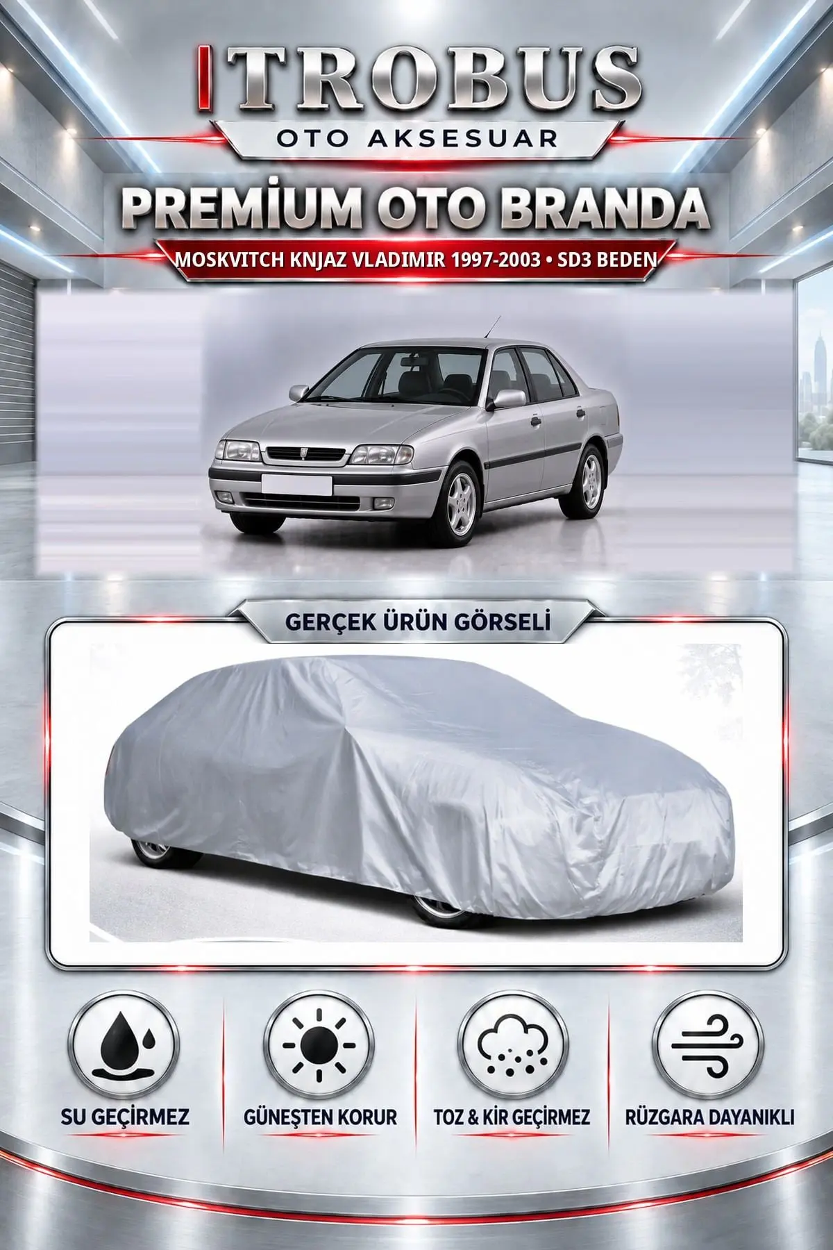Moskvitch Knjaz Vladimir 1997-2003 Uyumlu Premium Oto Branda – SD3 Beden