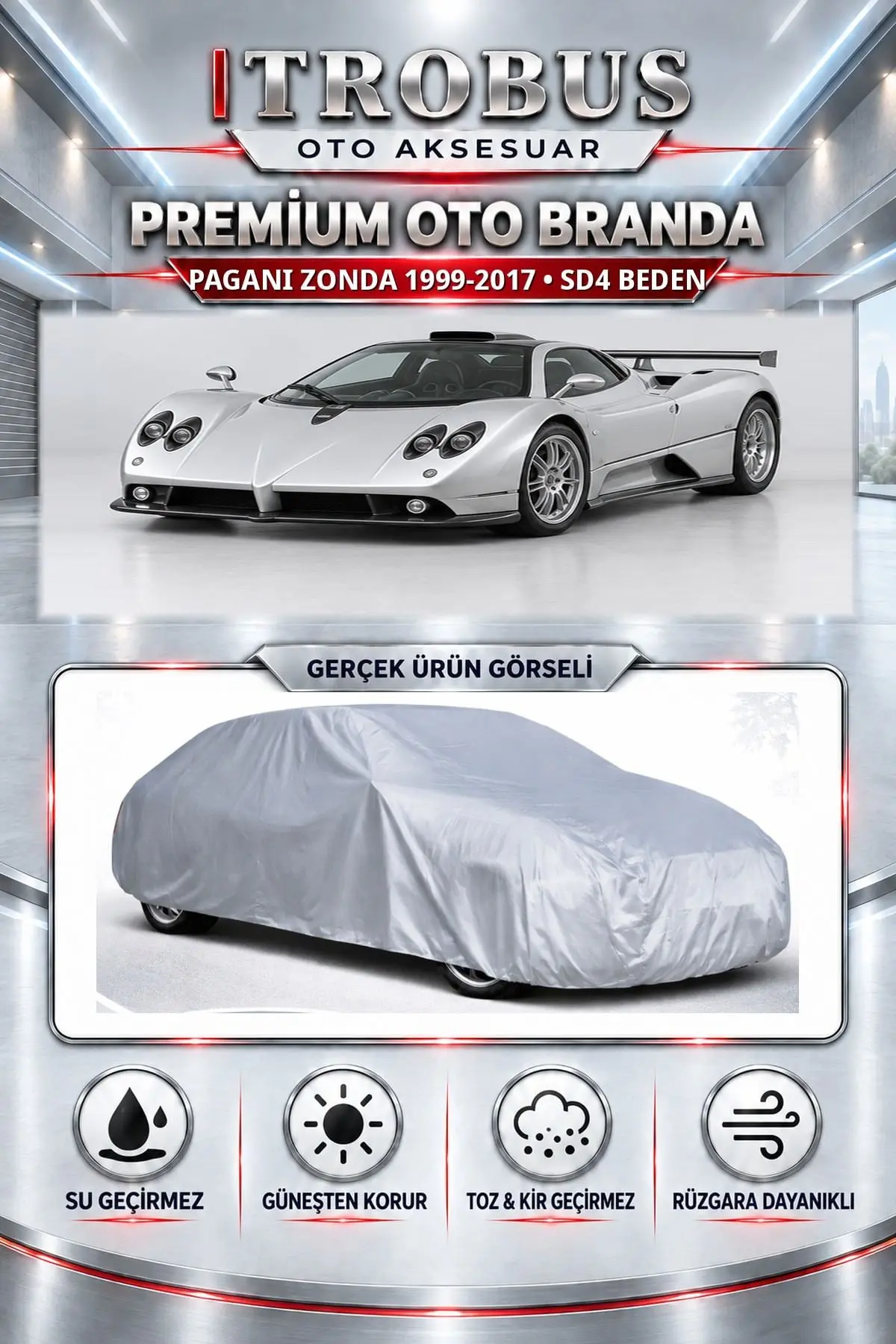 Pagani Zonda 1999-2017 Uyumlu Premium Oto Branda – SD4 Beden