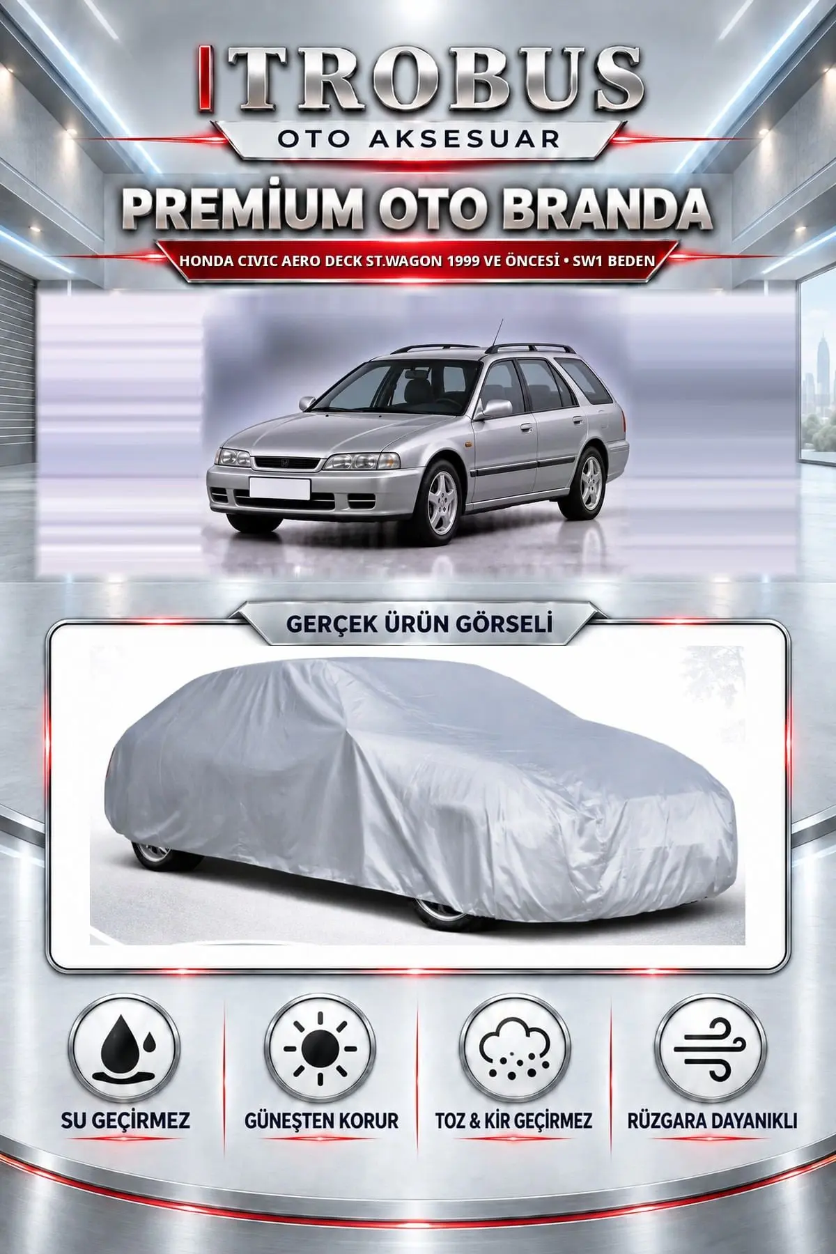 Honda Civic Aero Deck St.wagon 1999 ve Öncesi Uyumlu Premium Oto Branda – SW1 Beden