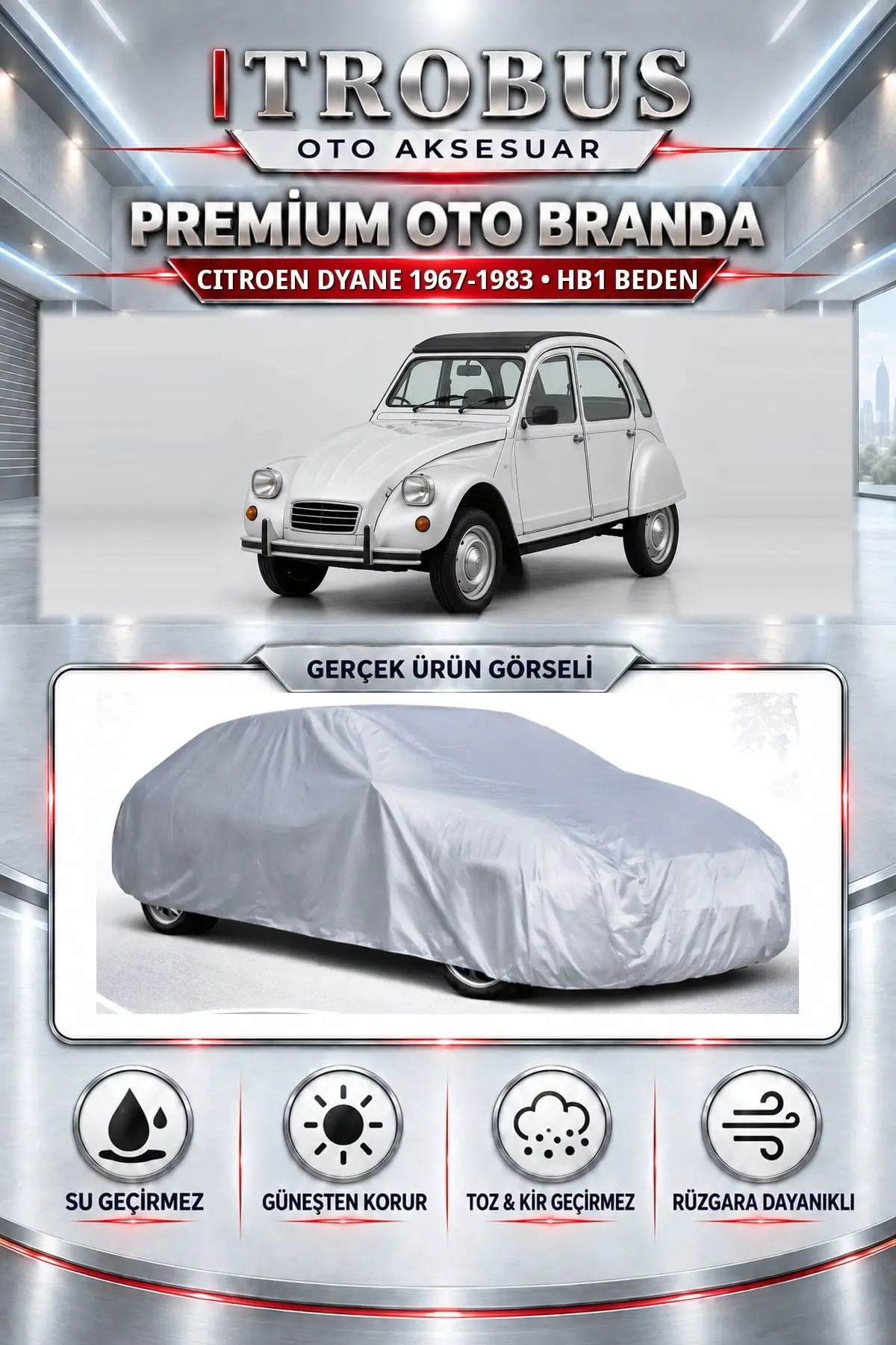 Citroen Dyane 1967-1983 Uyumlu Premium Oto Branda – HB1 Beden