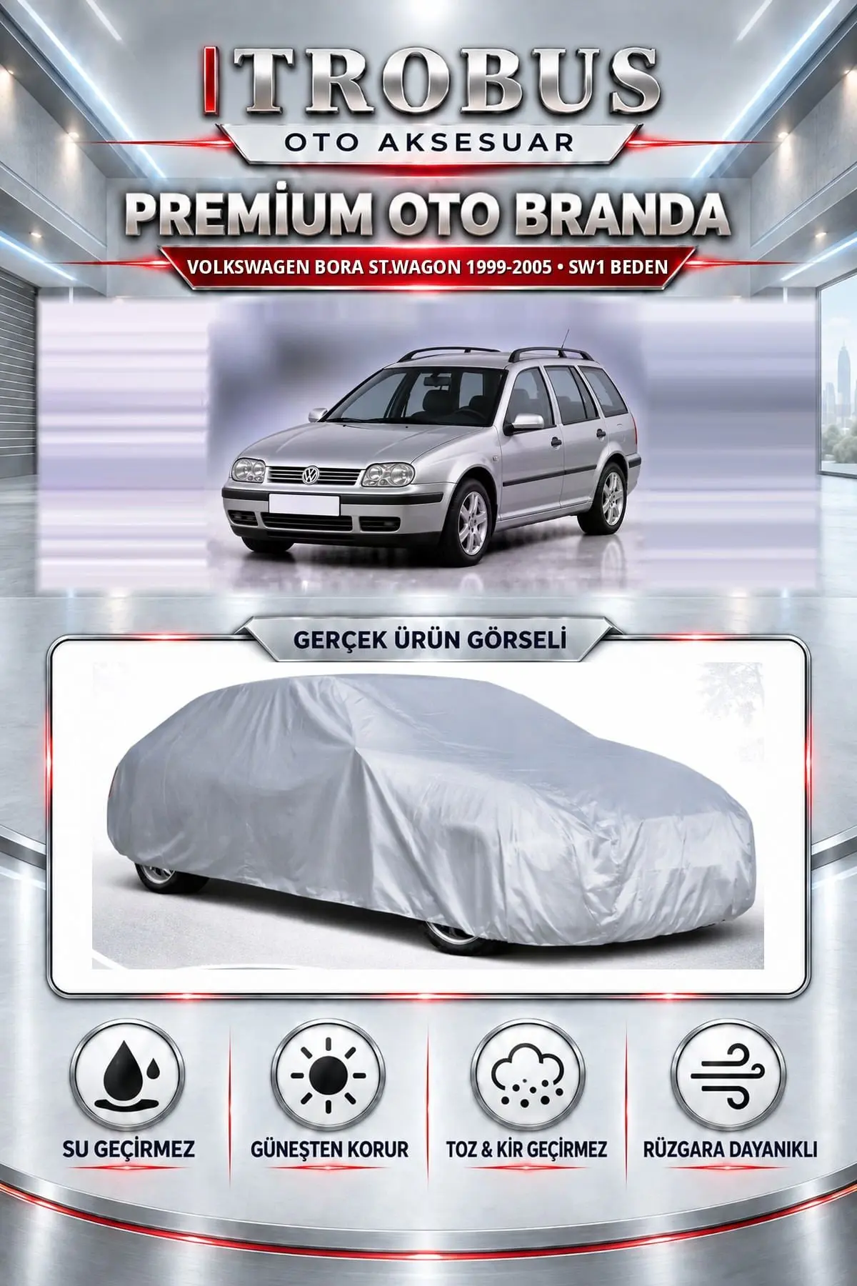 Volkswagen Bora St.wagon 1999-2005 Uyumlu Premium Oto Branda – SW1 Beden