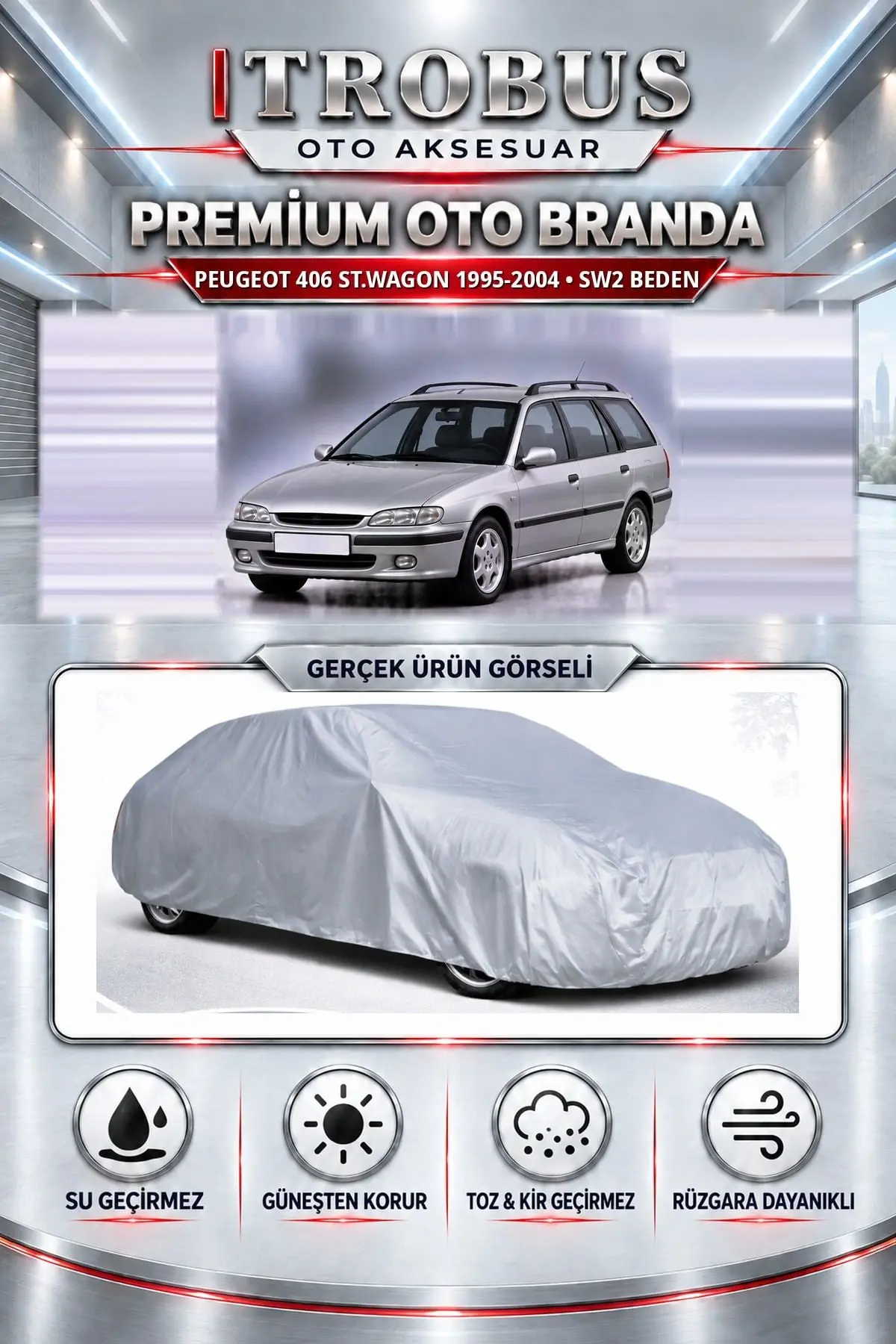 Peugeot 406 St.wagon 1995-2004 Uyumlu Premium Oto Branda – SW2 Beden