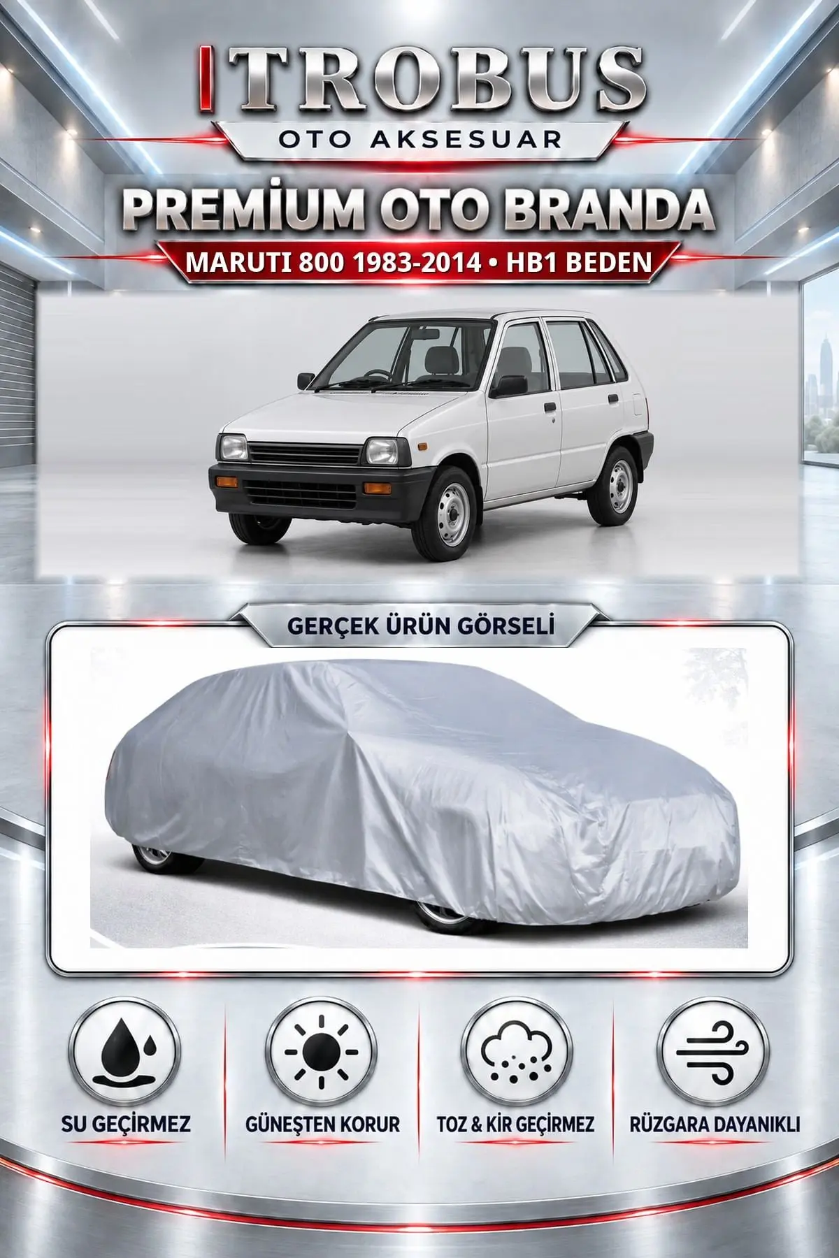 Maruti 800 1983-2014 Uyumlu Premium Oto Branda – HB1 Beden