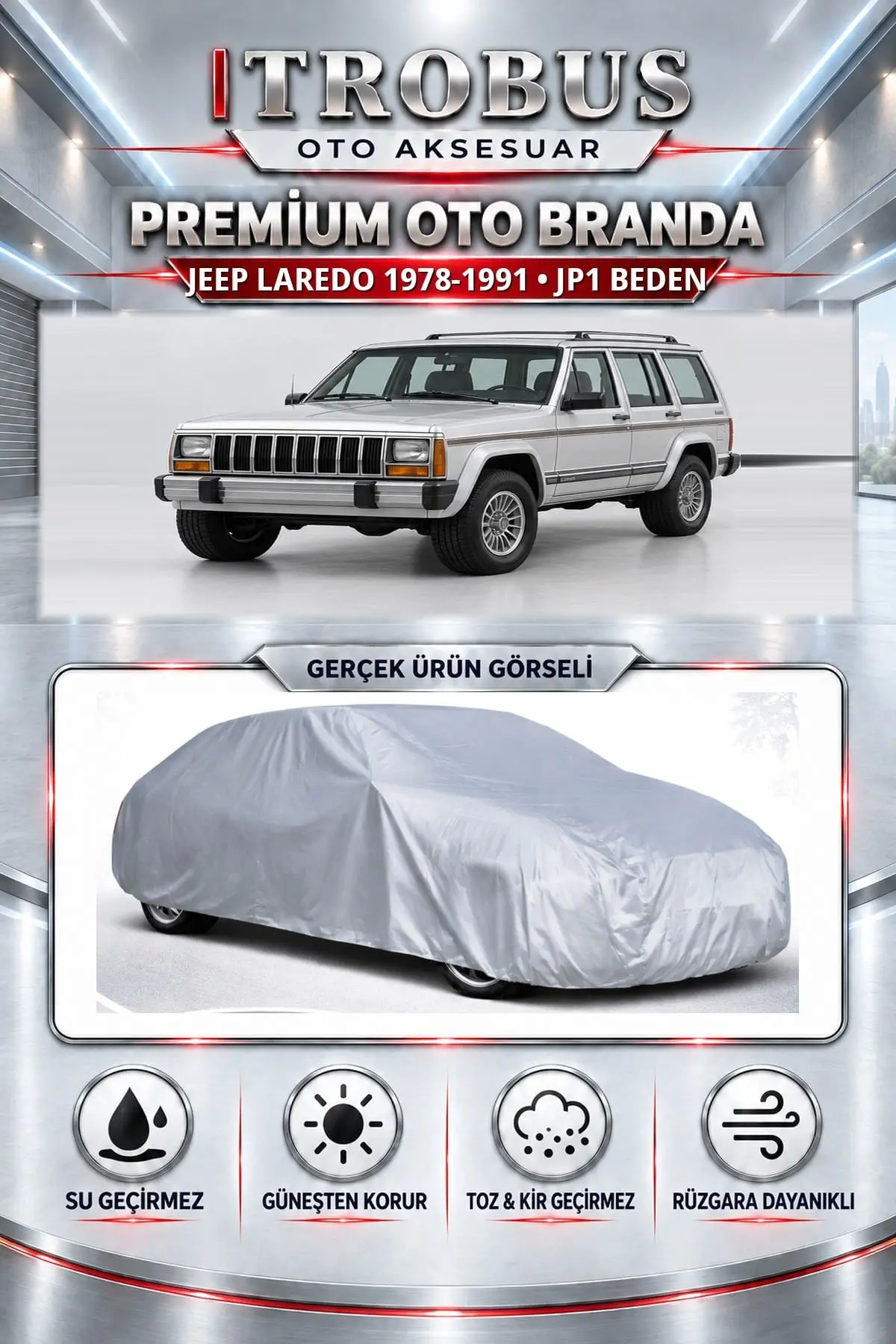 Jeep Laredo 1978-1991 Uyumlu Premium Oto Branda – JP1 Beden