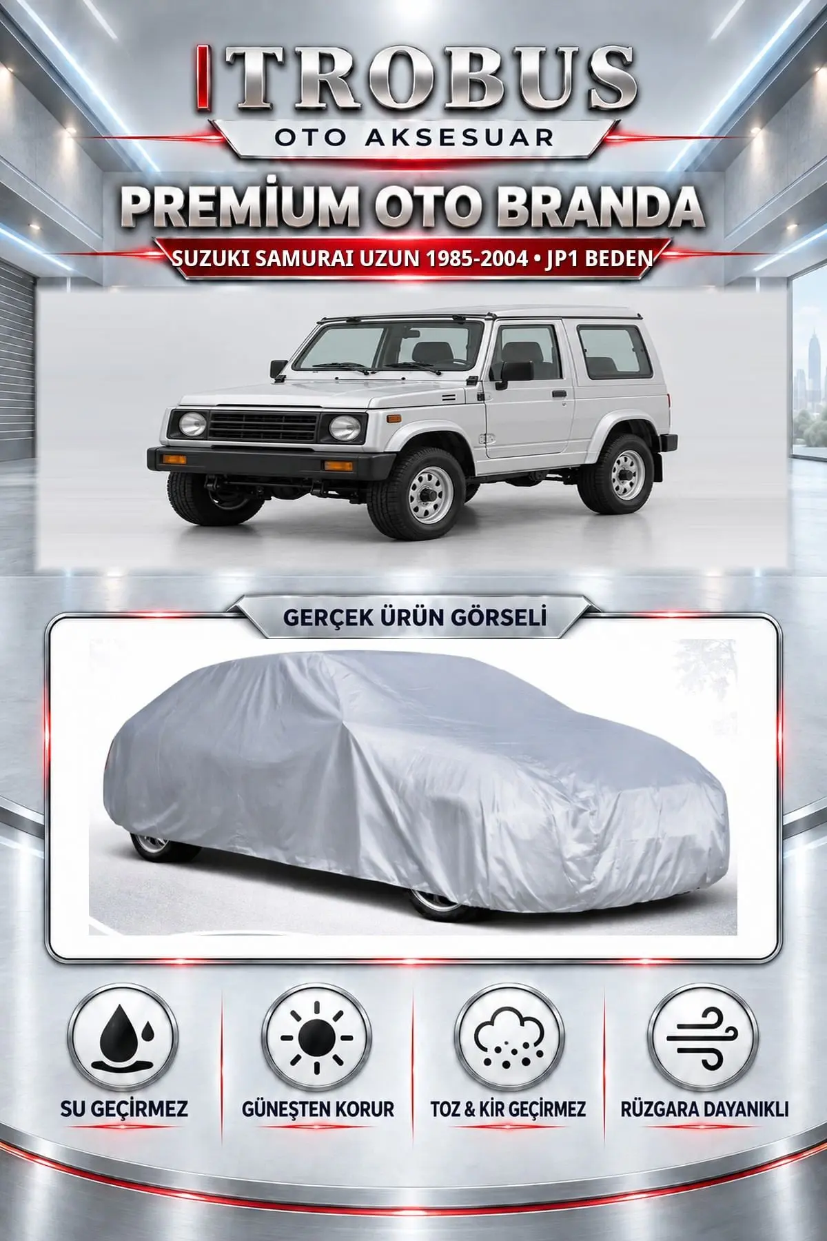 Suzuki Samurai uzun 1985-2004 Uyumlu Premium Oto Branda – JP1 Beden
