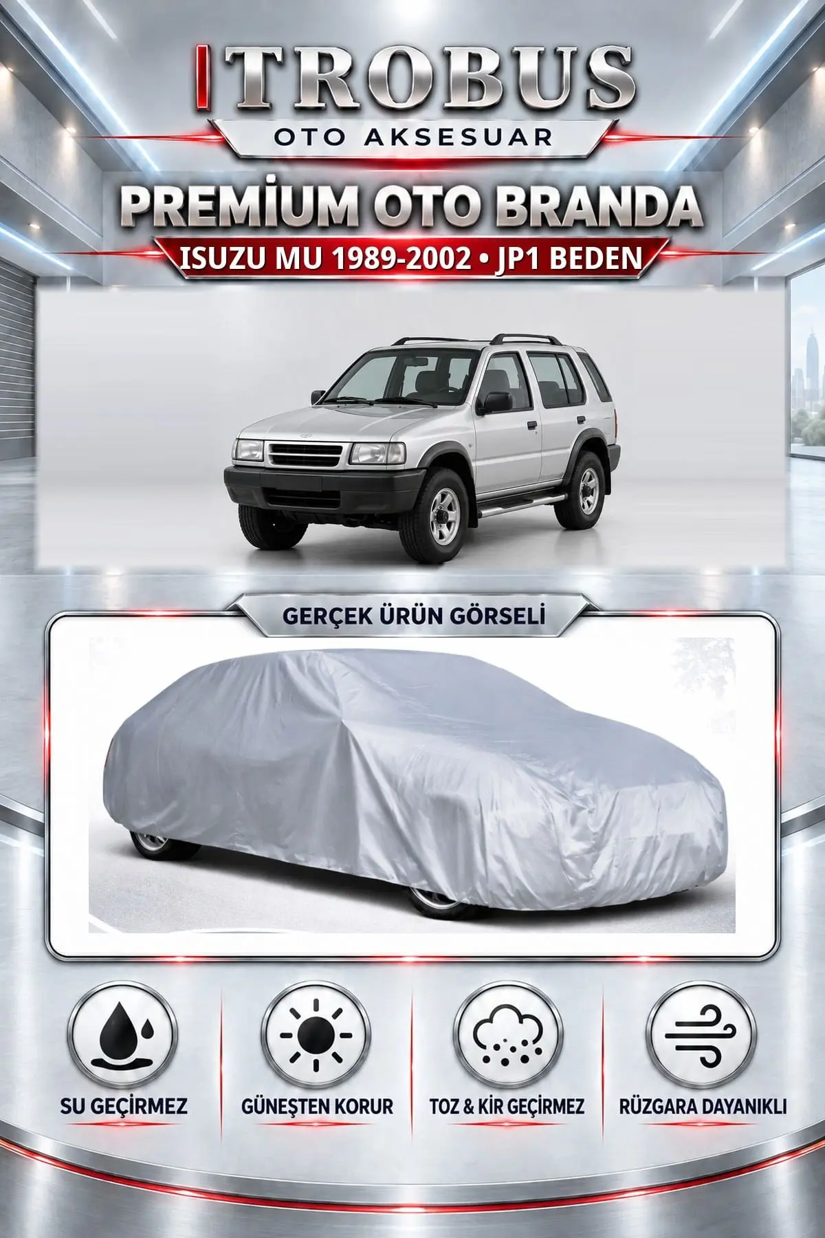 Isuzu MU 1989-2002 Uyumlu Premium Oto Branda – JP1 Beden