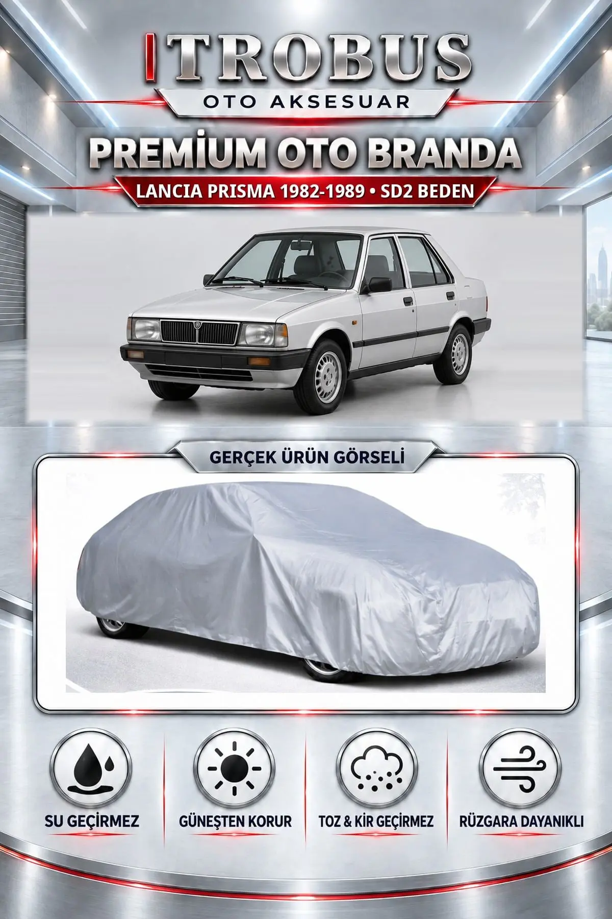 Lancia Prisma 1982-1989 Uyumlu Premium Oto Branda – SD2 Beden