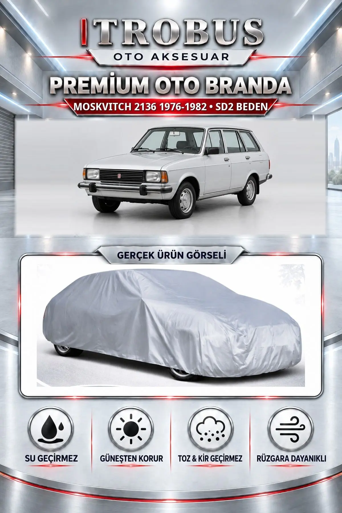 Moskvitch 2136 1976-1982 Uyumlu Premium Oto Branda – SD2 Beden