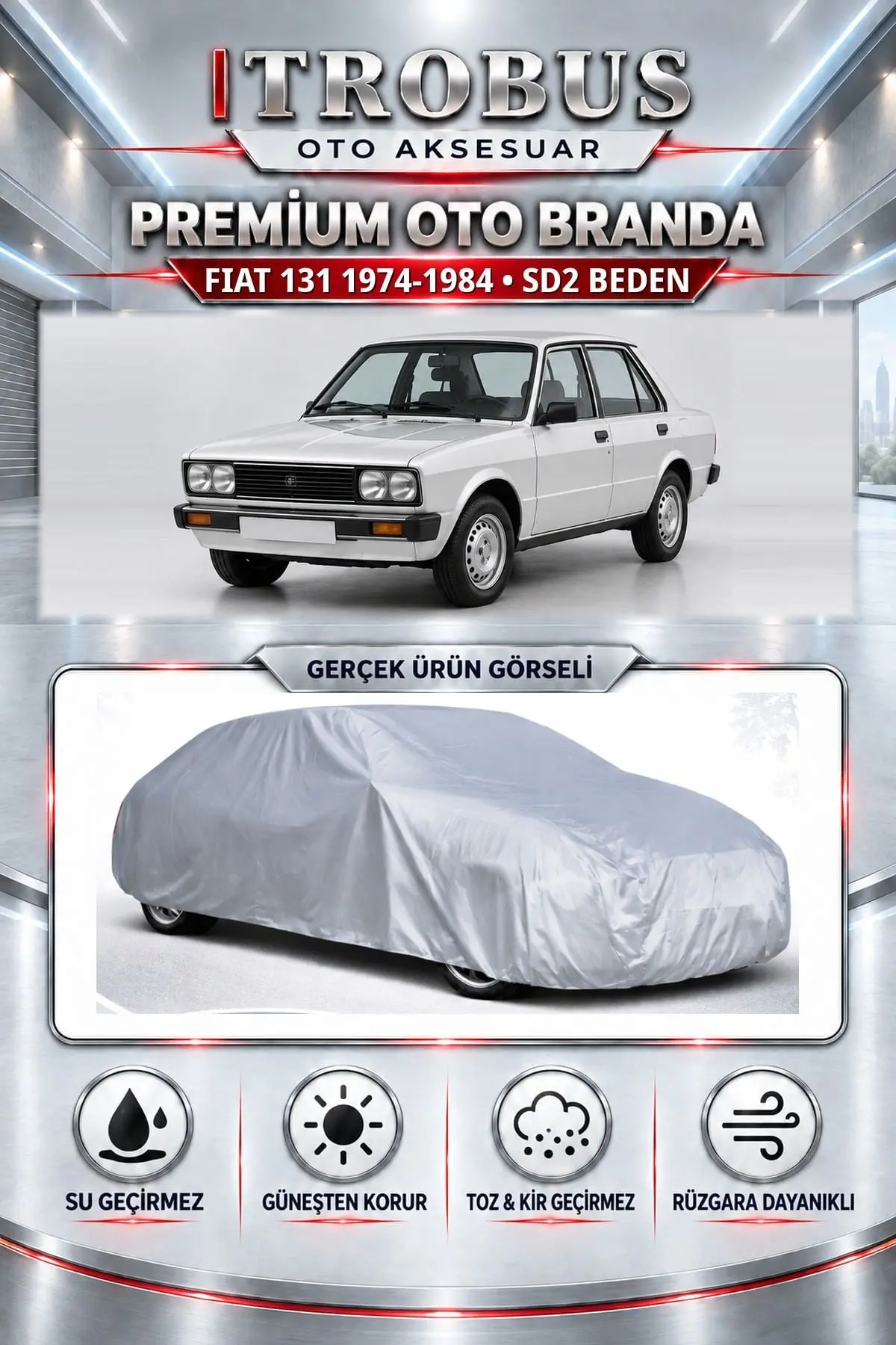 Fiat 131 1974-1984 Uyumlu Premium Oto Branda – SD2 Beden