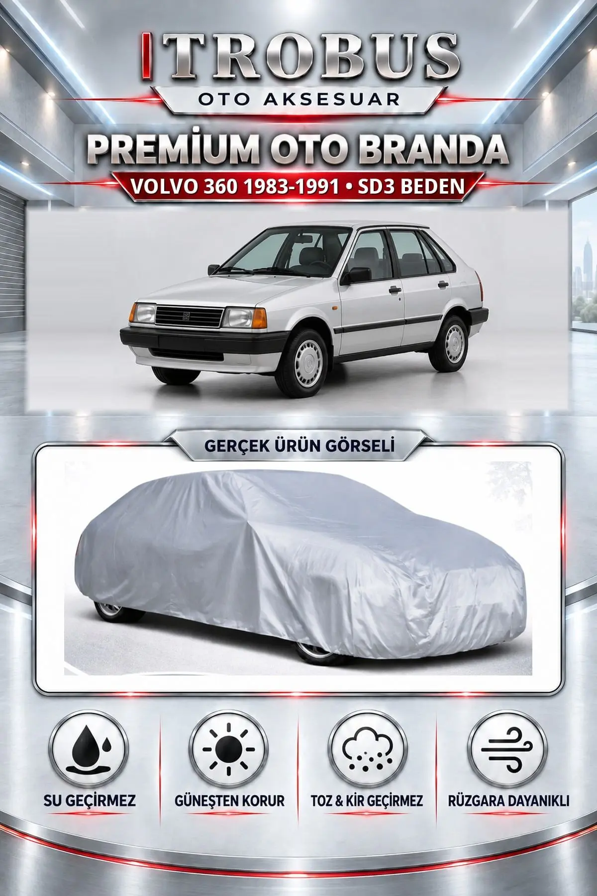 Volvo 360 1983-1991 Uyumlu Premium Oto Branda – SD3 Beden