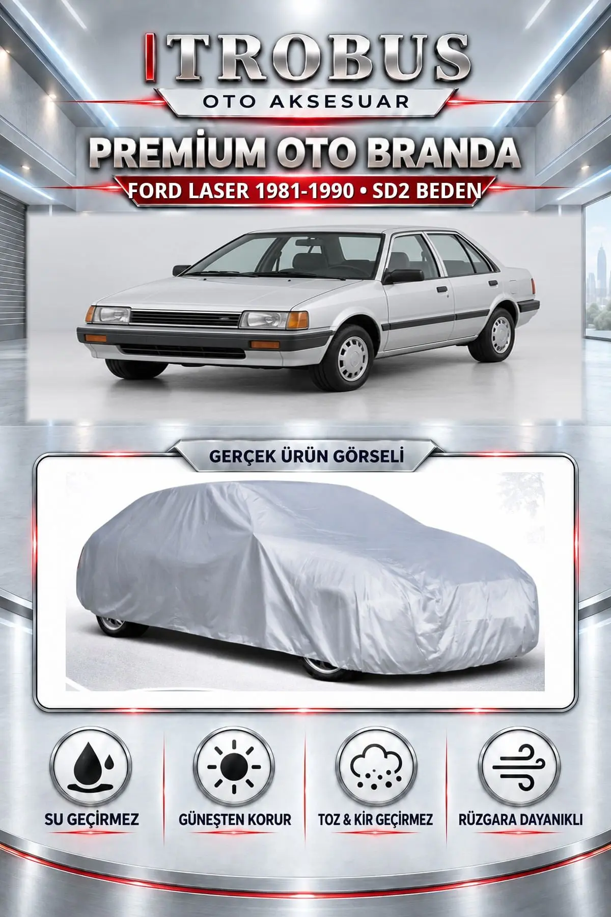 Ford Laser 1981-1990 Uyumlu Premium Oto Branda – SD2 Beden