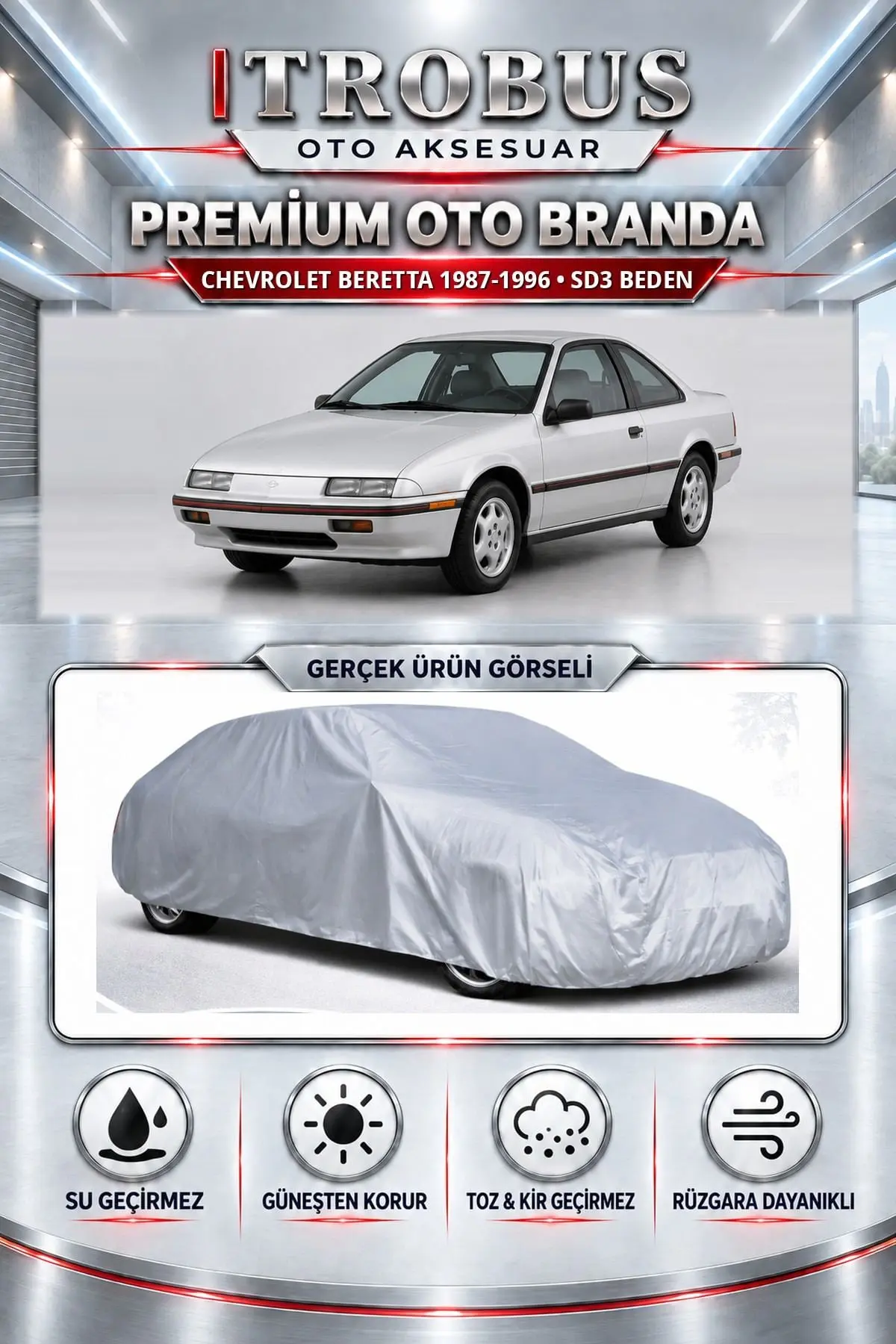 Chevrolet Beretta 1987-1996 Uyumlu Premium Oto Branda – SD3 Beden
