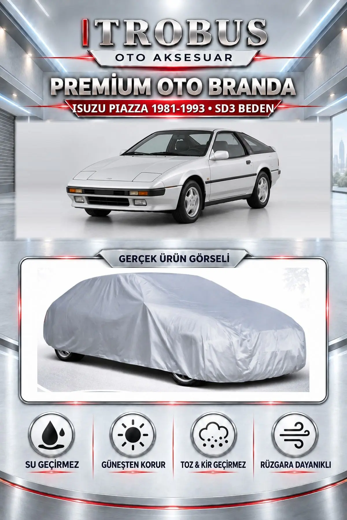 Isuzu Piazza 1981-1993 Uyumlu Premium Oto Branda – SD3 Beden