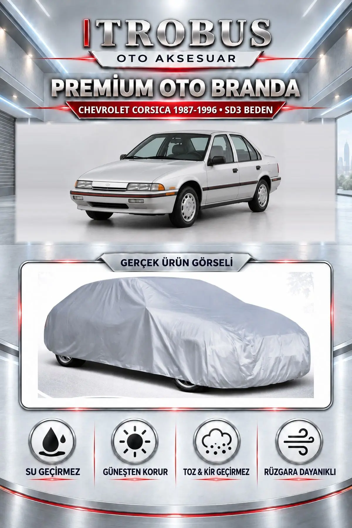 Chevrolet Corsica 1987-1996 Uyumlu Premium Oto Branda – SD3 Beden