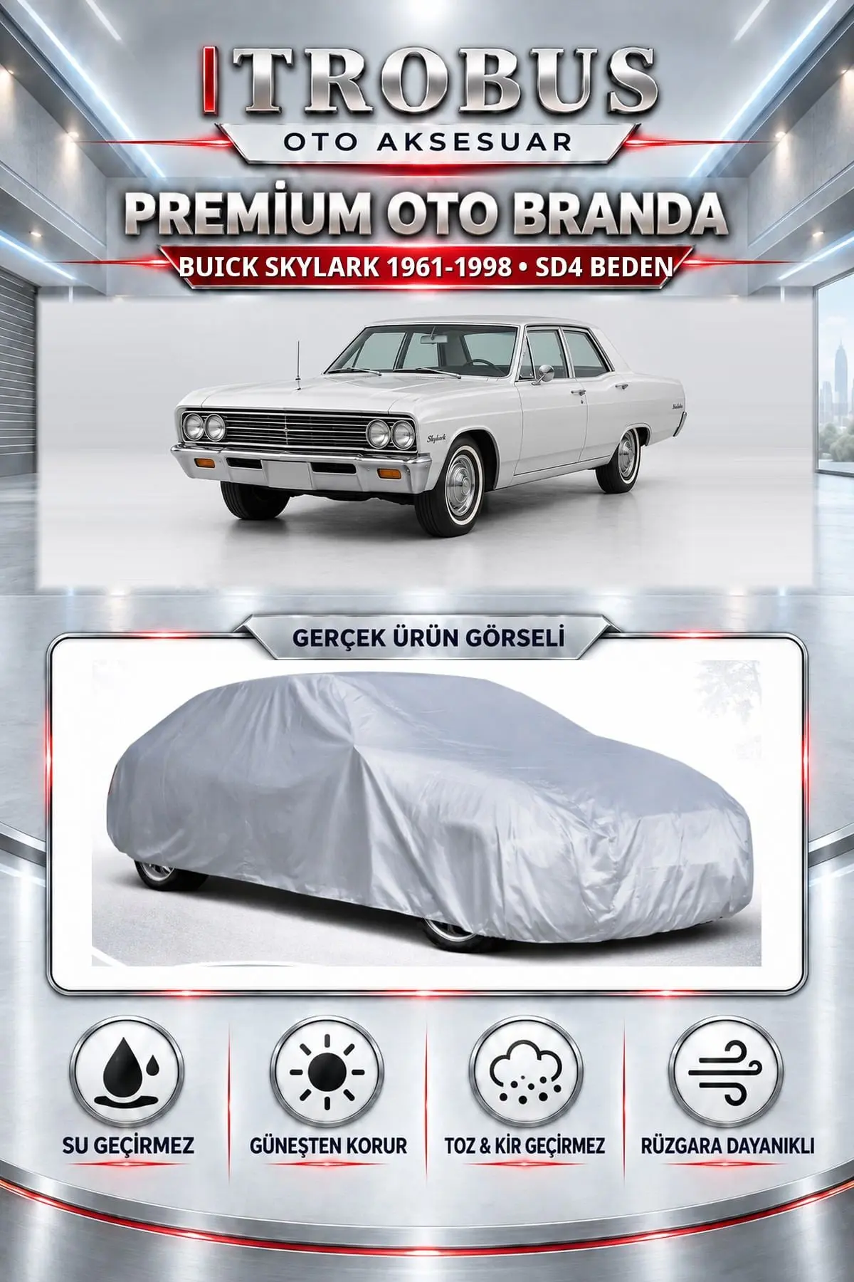 Buick Skylark 1961-1998 Uyumlu Premium Oto Branda – SD4 Beden