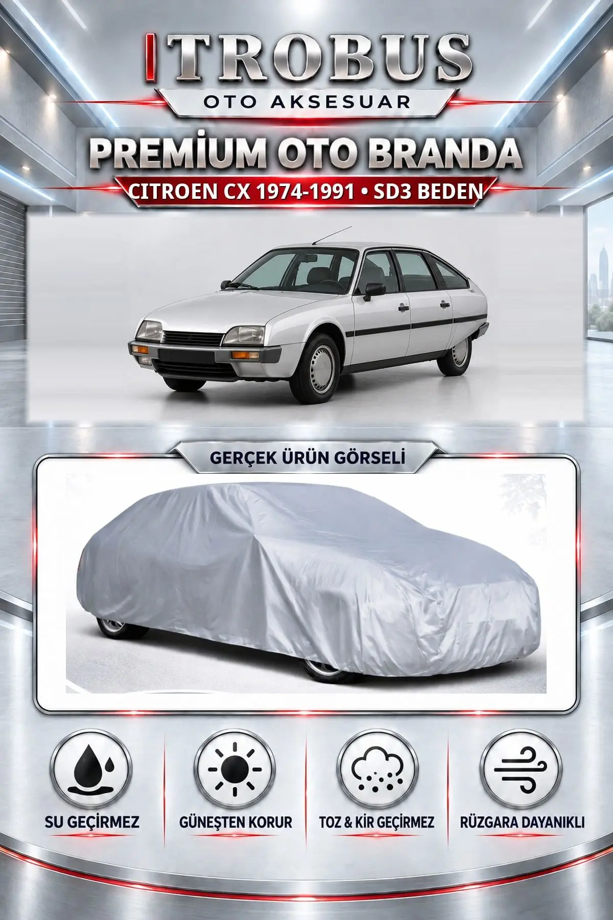 Citroen CX 1974-1991 Uyumlu Premium Oto Branda – SD3 Beden