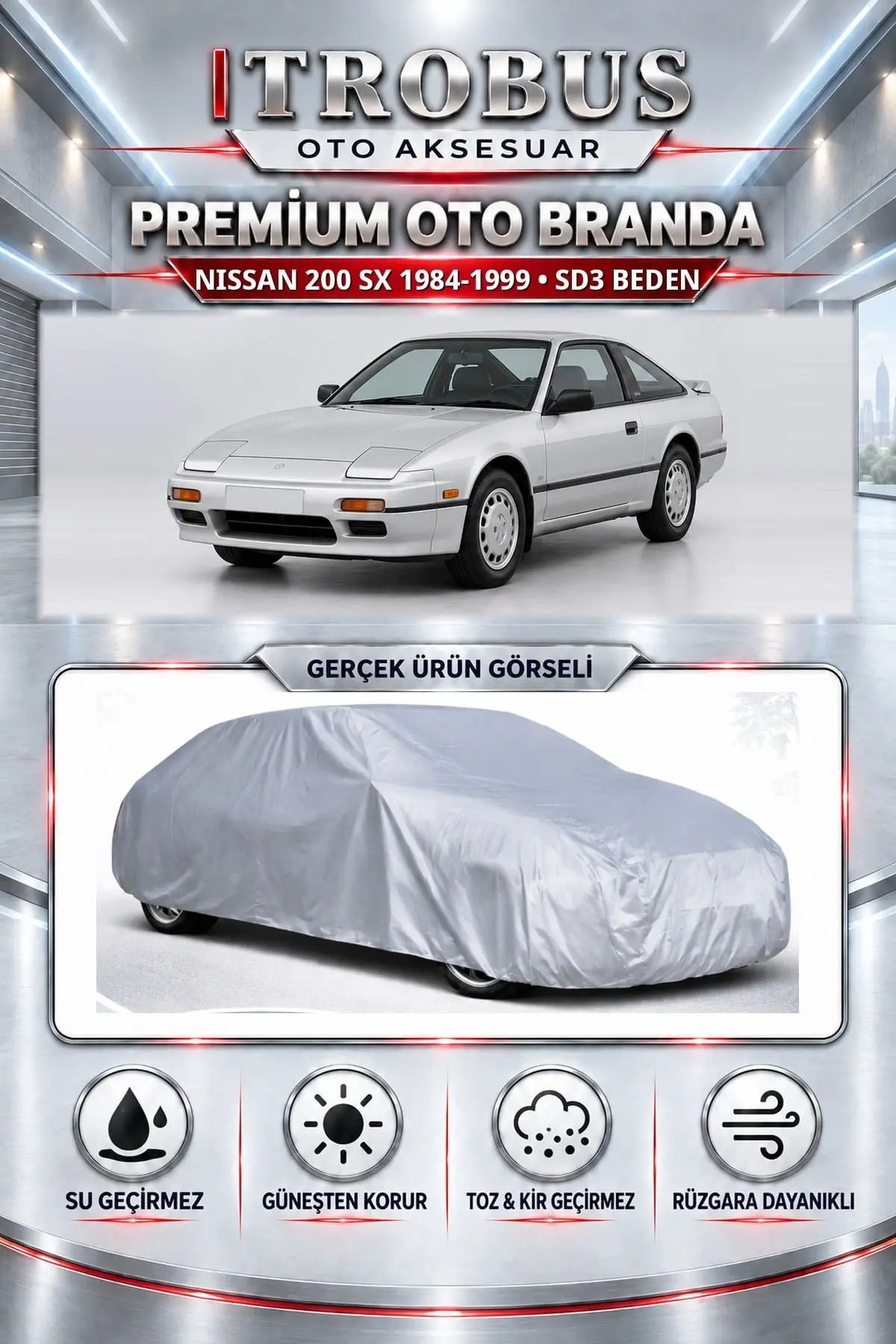 Nissan 200 SX 1984-1999 Uyumlu Premium Oto Branda – SD3 Beden