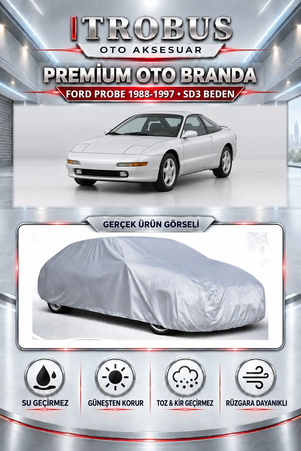 Ford Probe 1988-1997 Uyumlu Premium Oto Branda – SD3 Beden