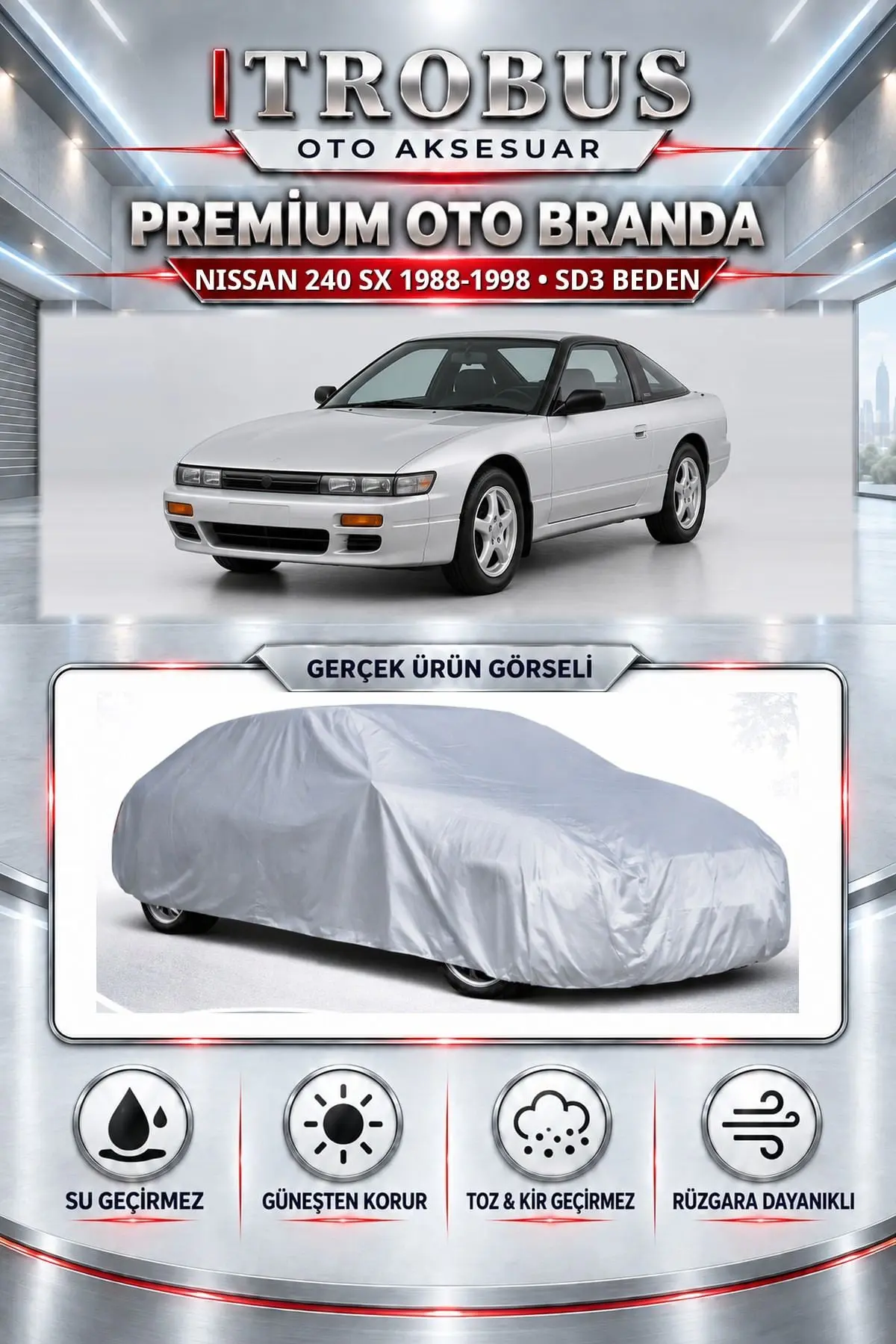 Nissan 240 SX 1988-1998 Uyumlu Premium Oto Branda – SD3 Beden