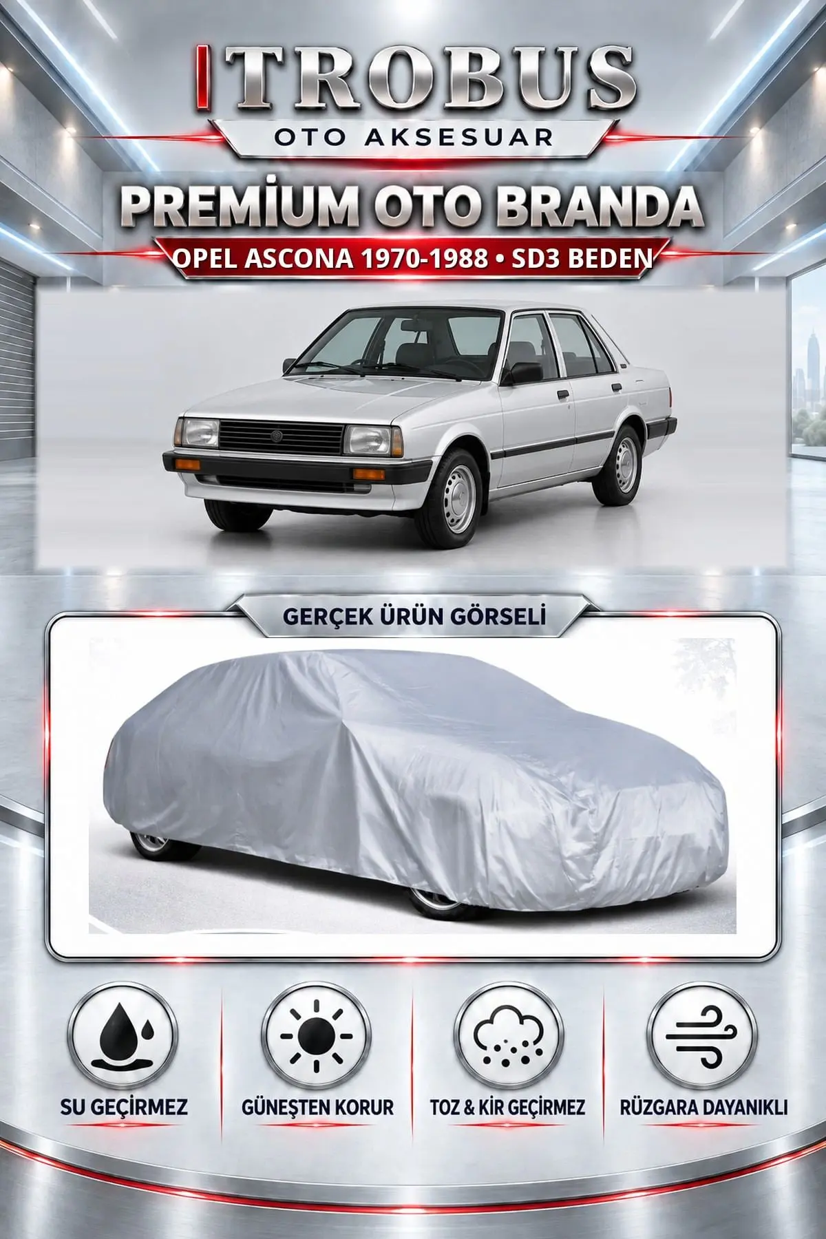 Opel Ascona 1970-1988 Uyumlu Premium Oto Branda – SD3 Beden
