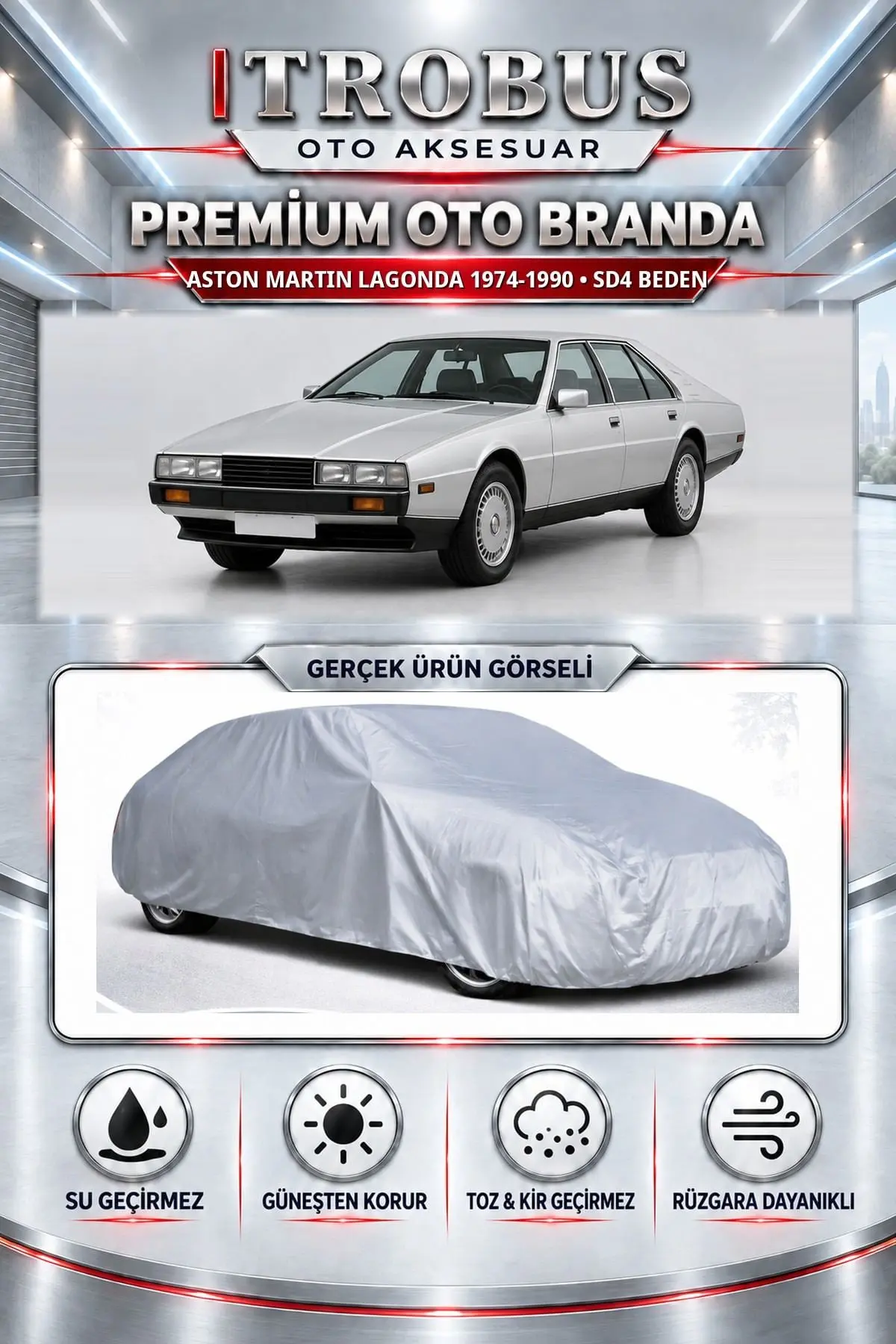 Aston Martin Lagonda 1974-1990 Uyumlu Premium Oto Branda – SD4 Beden